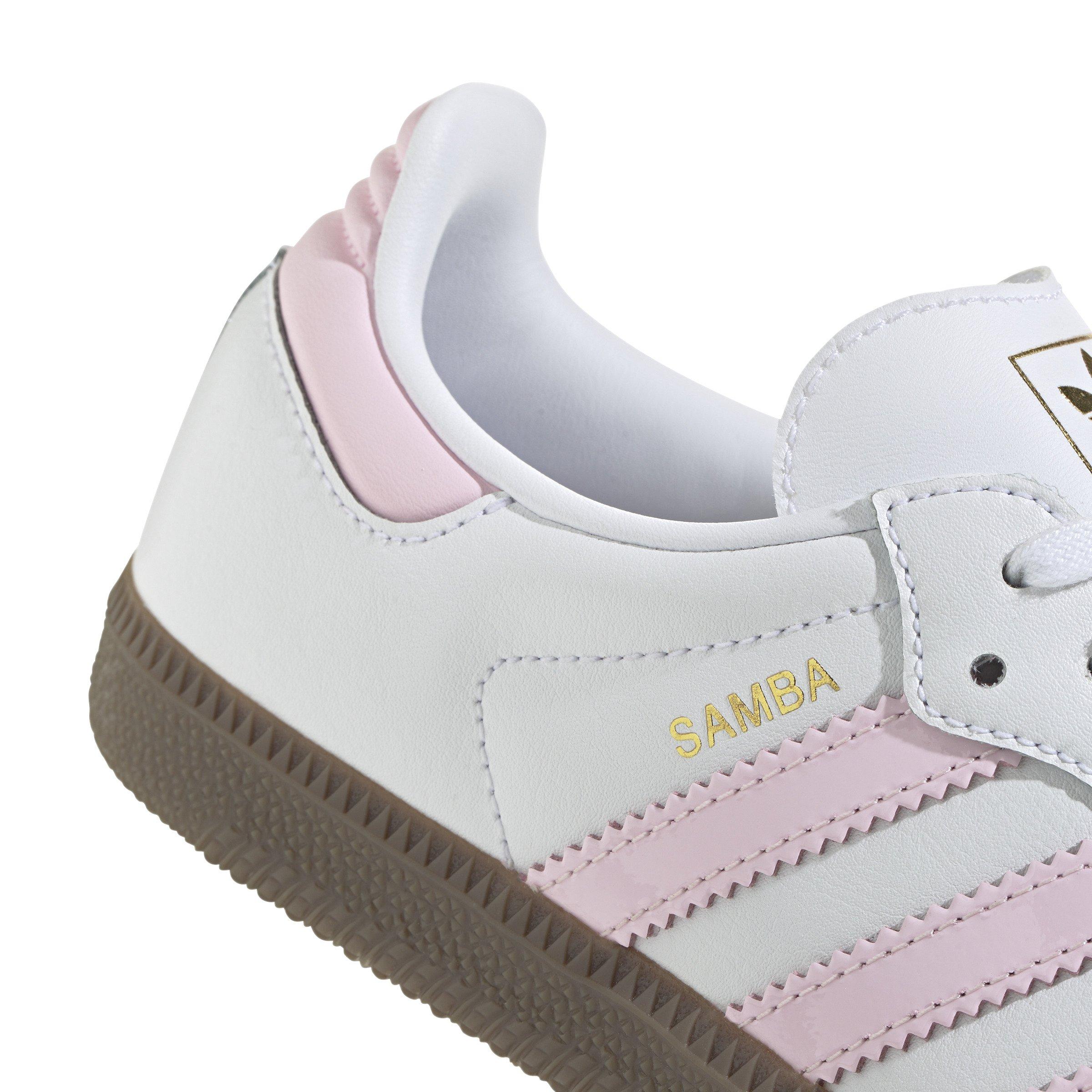 adidas Originals Samba OG Grade School Girls' "Ftwr White/Clear Pink/Gum 5" Shoe