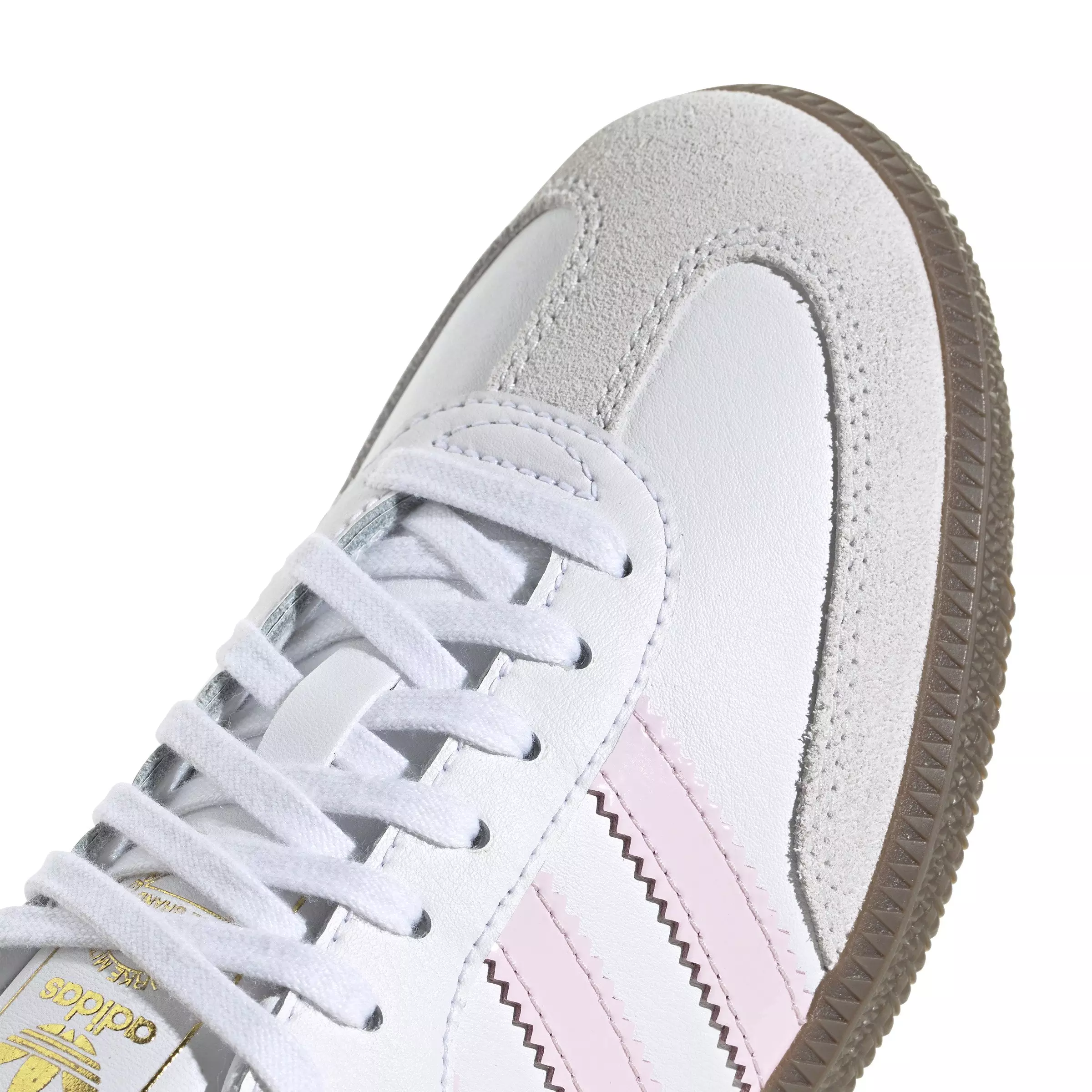 adidas Originals Samba OG "Ftwr White/Clear Pink/Gum 5" Grade School Girls' Shoe - WHITE/PINK/GUM