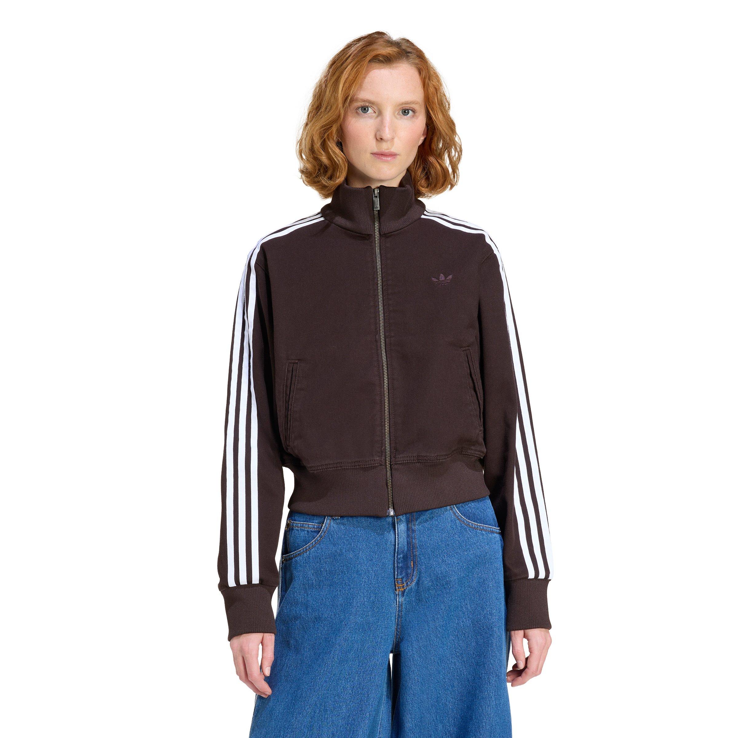 adidas Originals Women's Firebird Denim Track Jacket - Brown - BROWN Thumbnail View 1