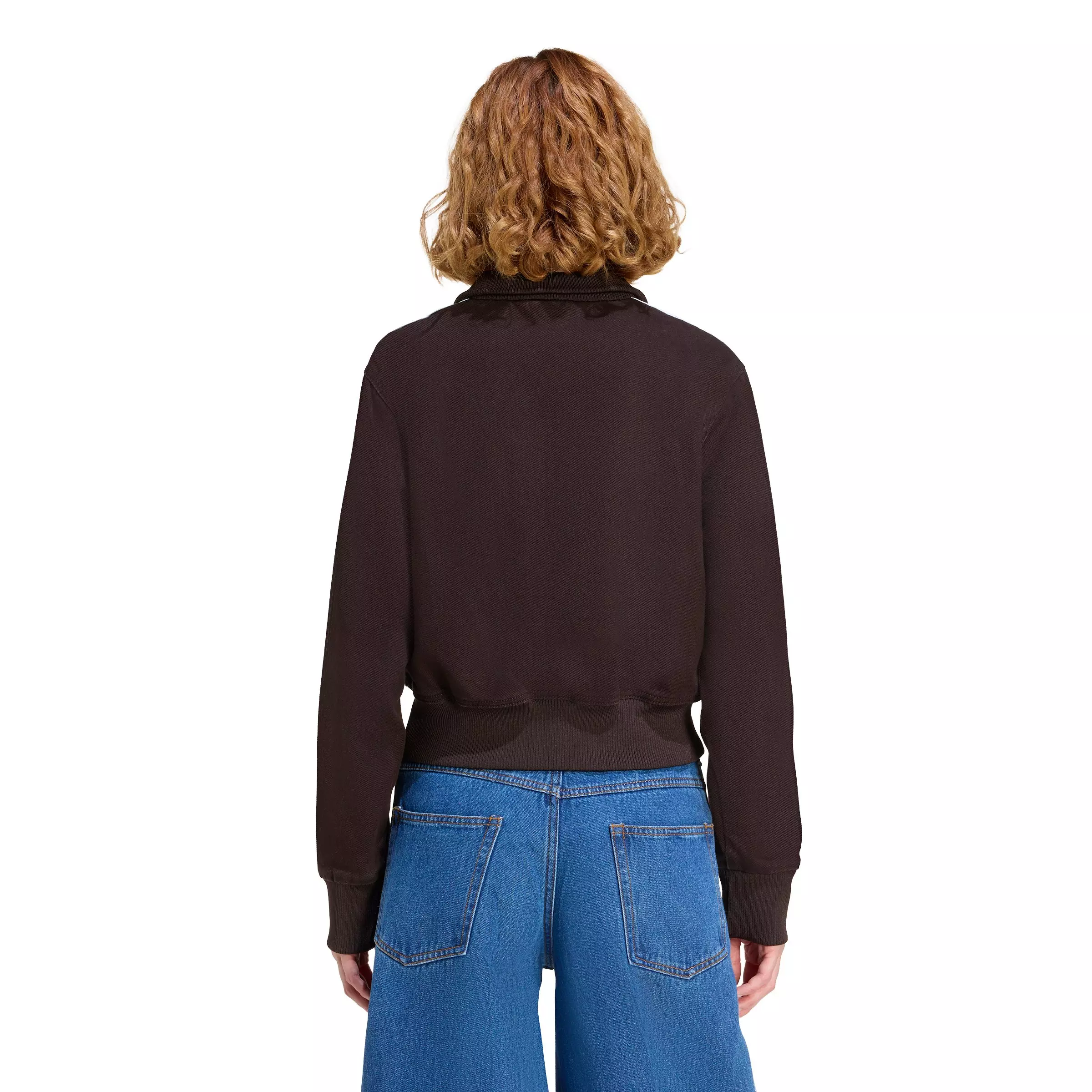 adidas Originals Women's Firebird Denim Track Jacket - Brown - BROWN