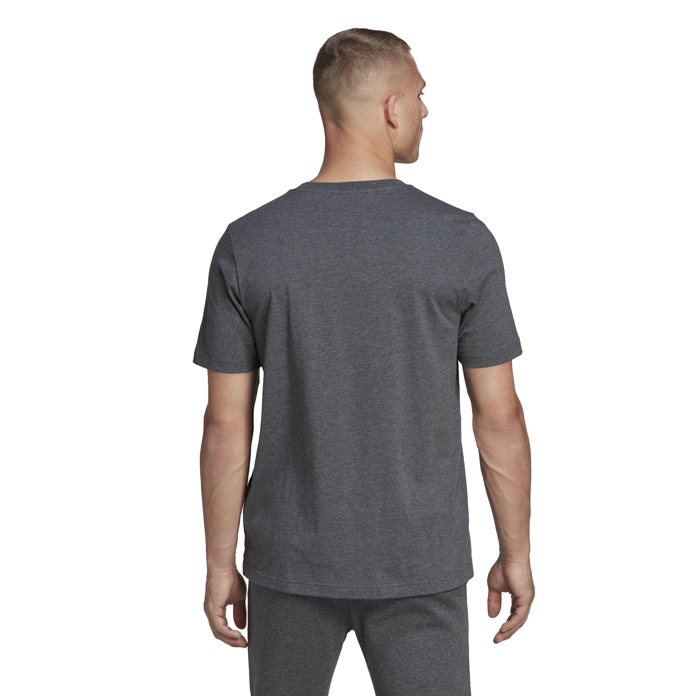 adidas Men's Essentials Big Logo T-Shirt - Dk Grey - GREY Thumbnail View 2