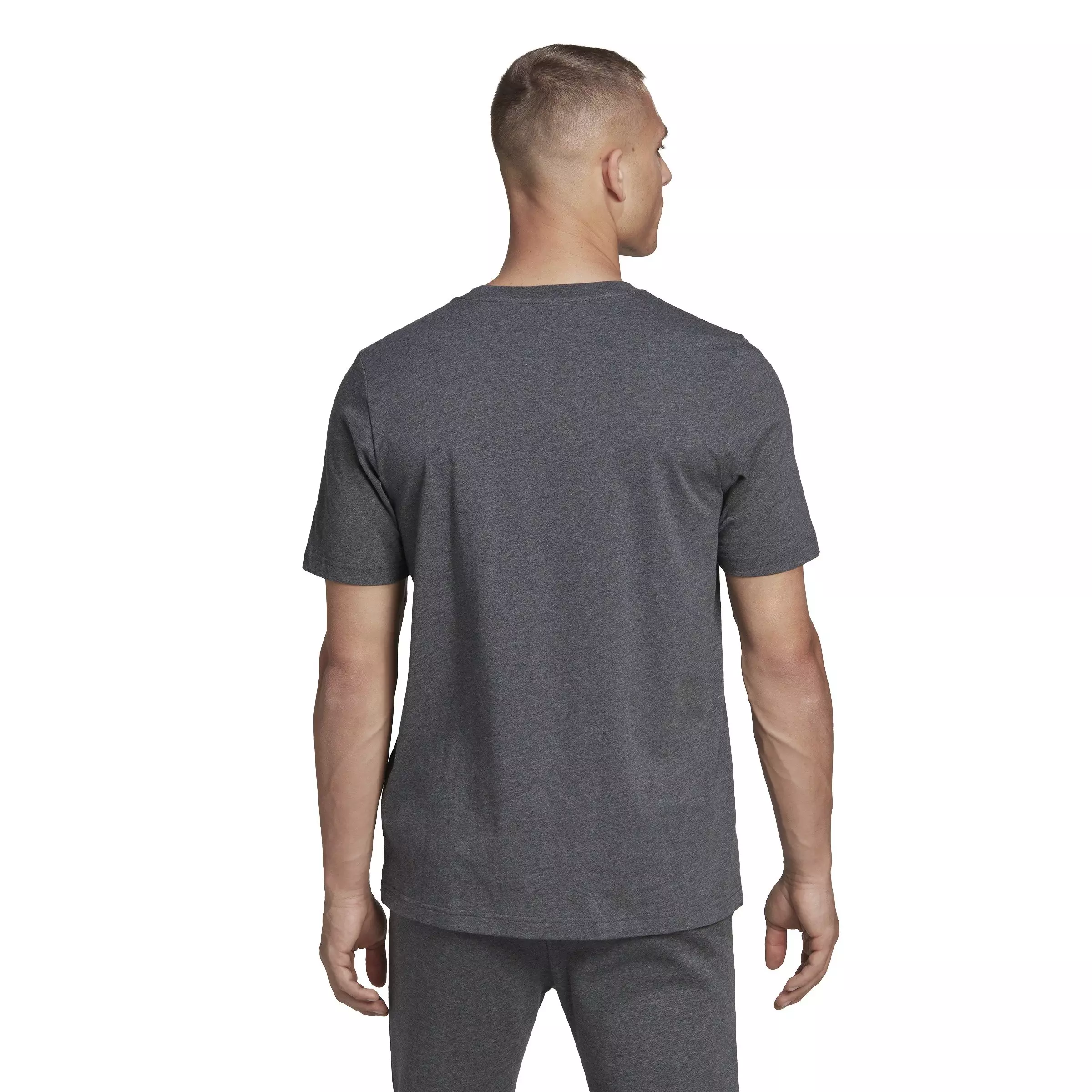 adidas Men's Essentials Big Logo T-Shirt - Dk Grey - GREY