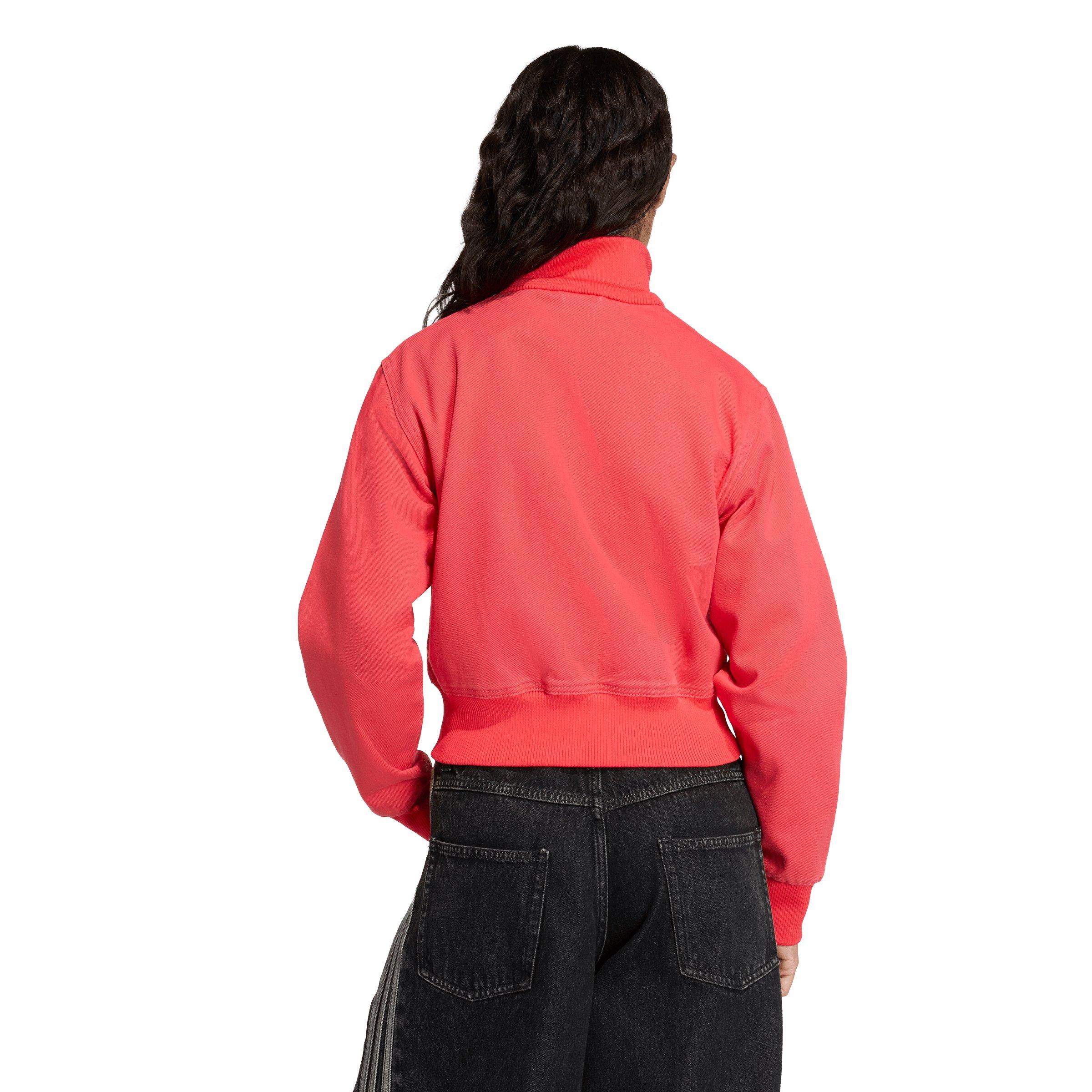 adidas Originals Women's Firebird Denim Track Jacket - Red - RED Thumbnail View 2