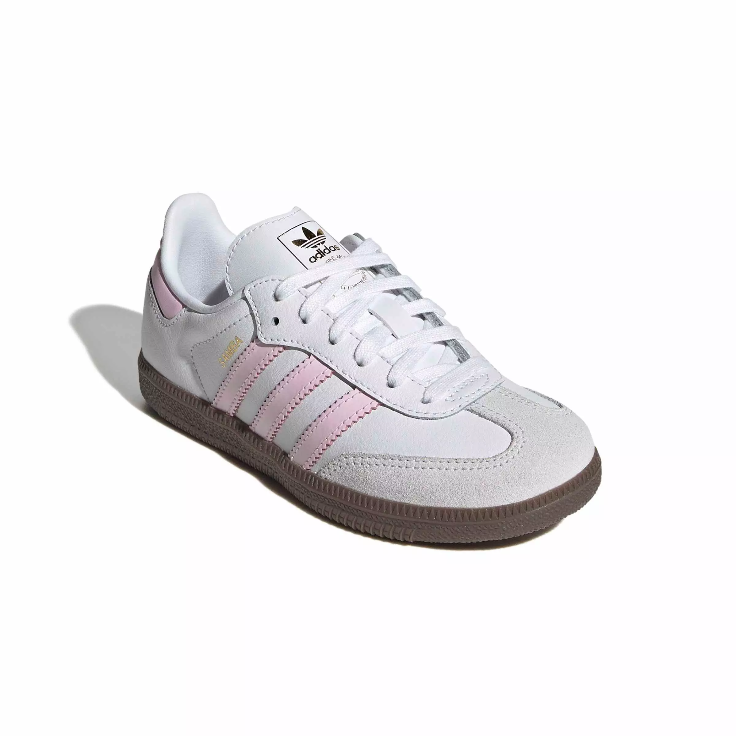 adidas Originals Samba OG "Ftwr White/Clear Pink/Gum 5" Preschool Girls' Shoe - WHITE/PINK/GUM