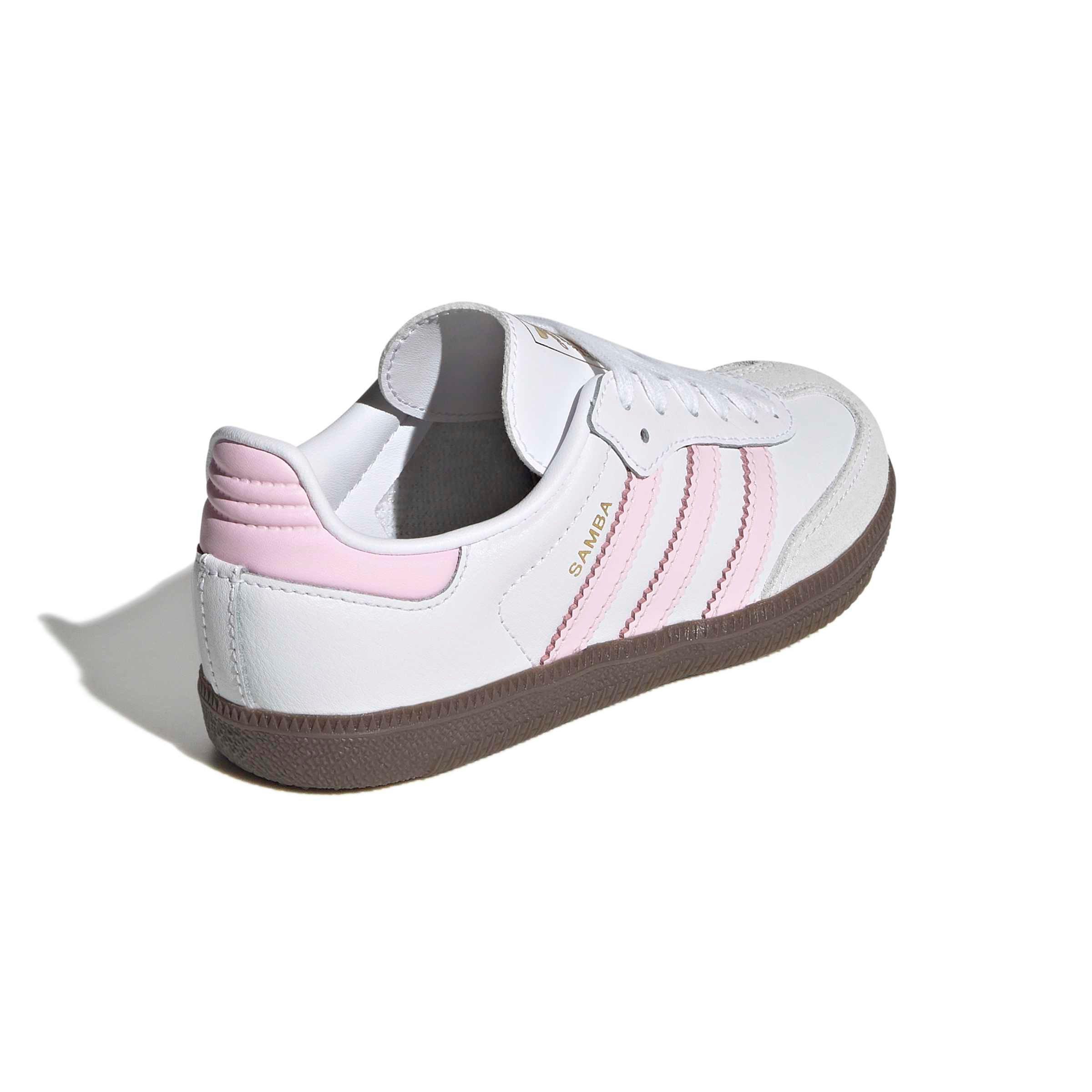 adidas Originals Samba OG "Ftwr White/Clear Pink/Gum 5" Preschool Girls' Shoe - WHITE/PINK/GUM Thumbnail View 4