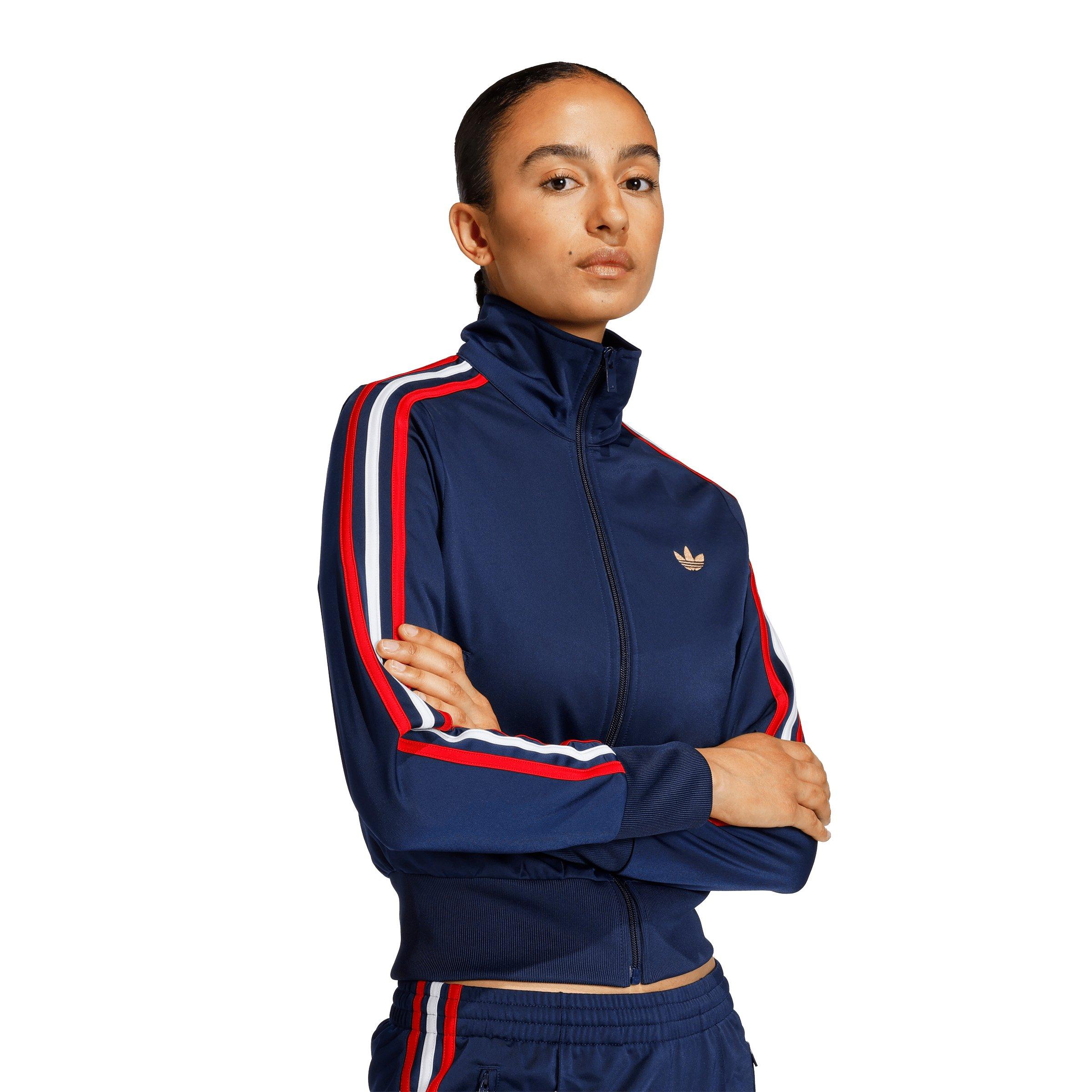 adidas Originals Women's Firebird Classic Track Top - Navy/Red - NAVY/RED Thumbnail View 4