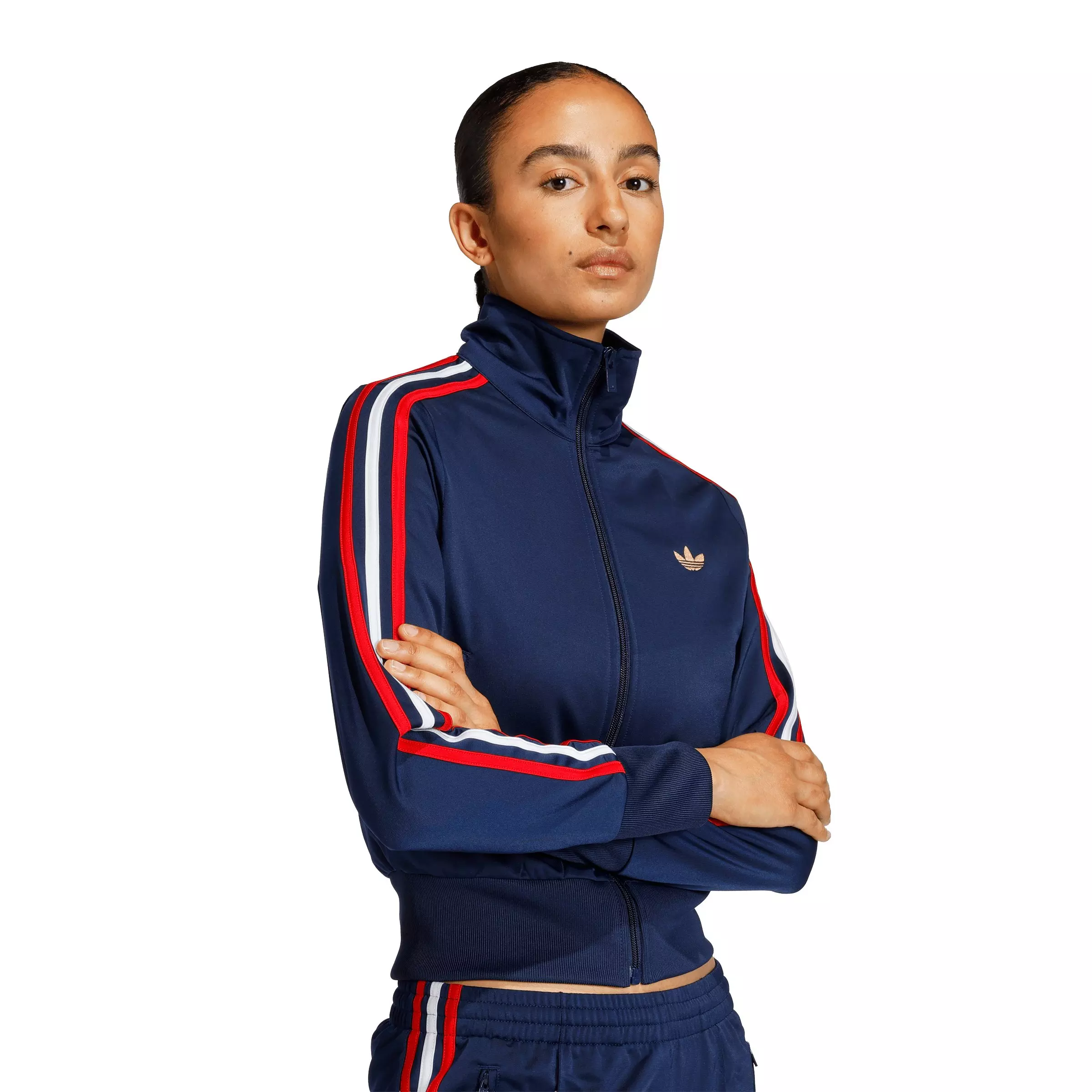 adidas Originals Women's Firebird Classic Track Top - Navy/Red - NAVY/RED