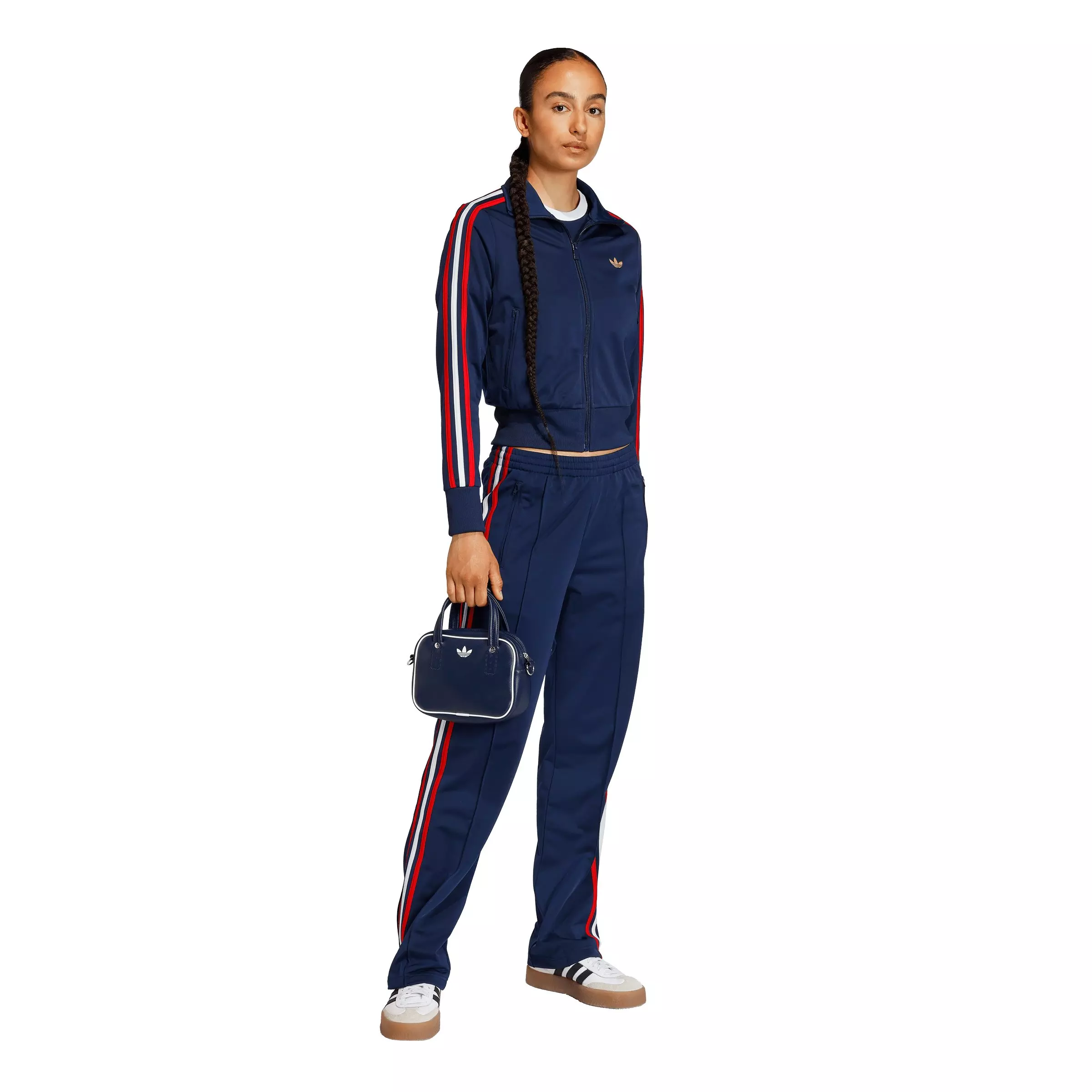 adidas Originals Women's Firebird Classic Track Top - Navy/Red - NAVY/RED