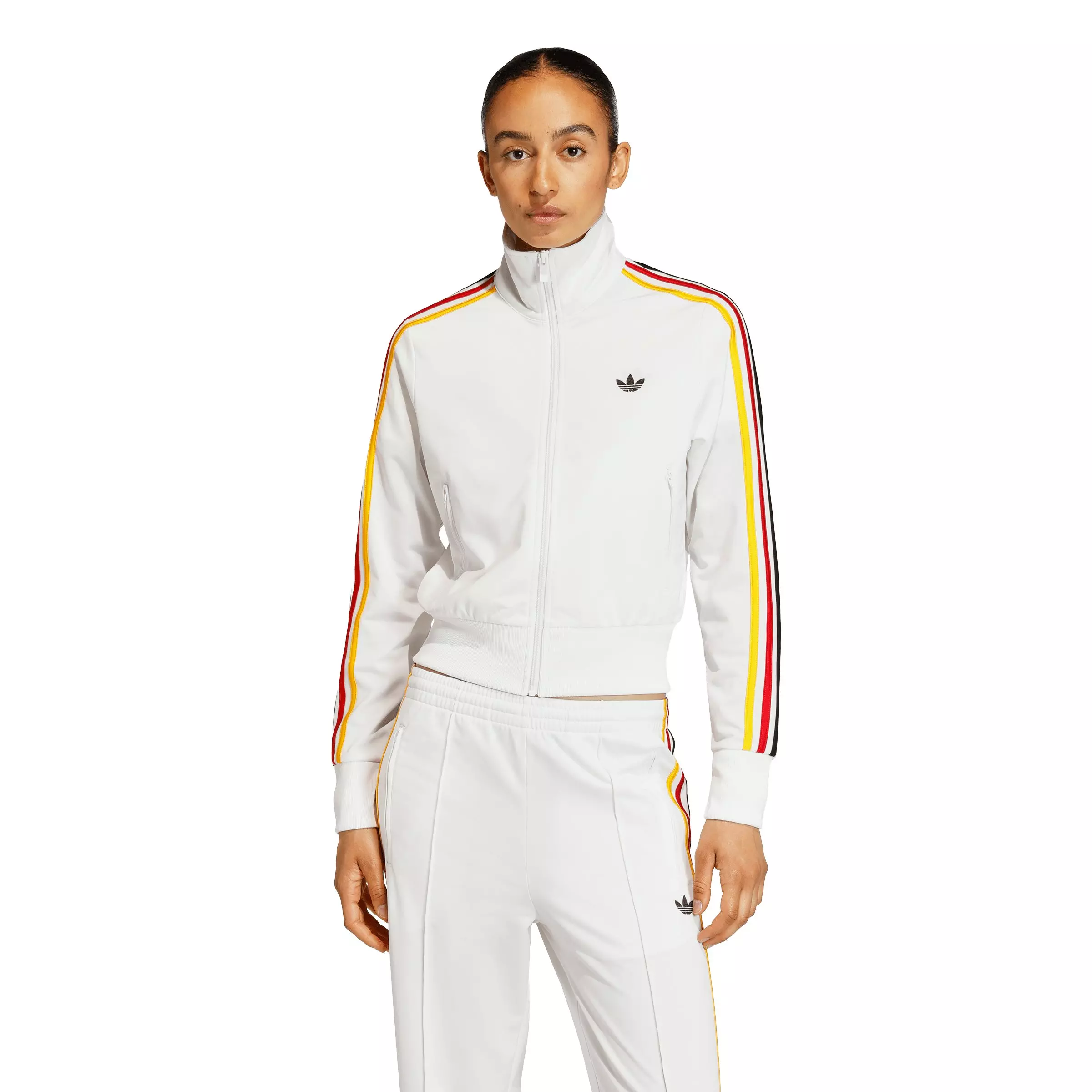 adidas Originals Women's Firebird Classic Track Top - White/Gold - WHITE/GOLD