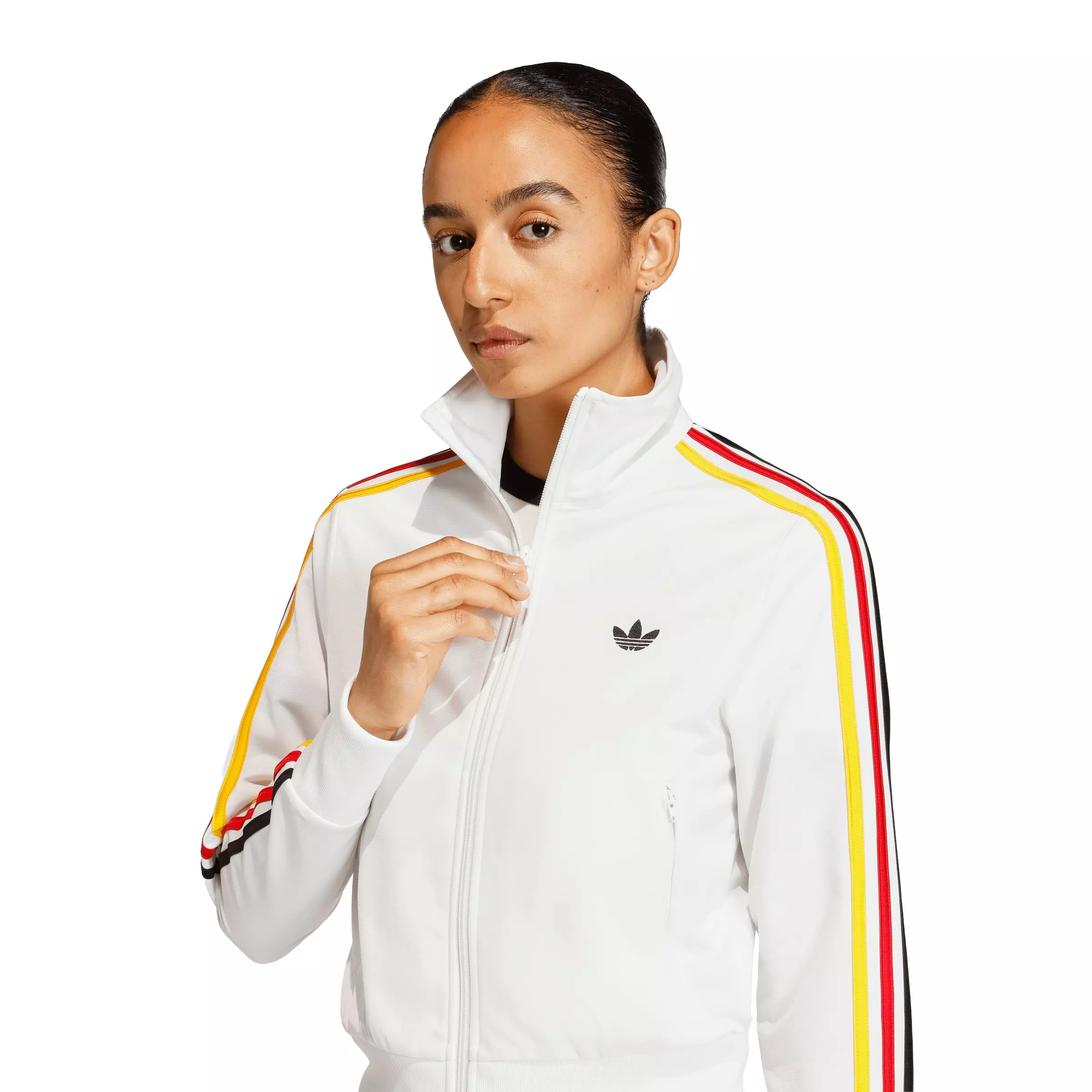 adidas Originals Women's Firebird Classic Track Top - White/Gold - WHITE/GOLD