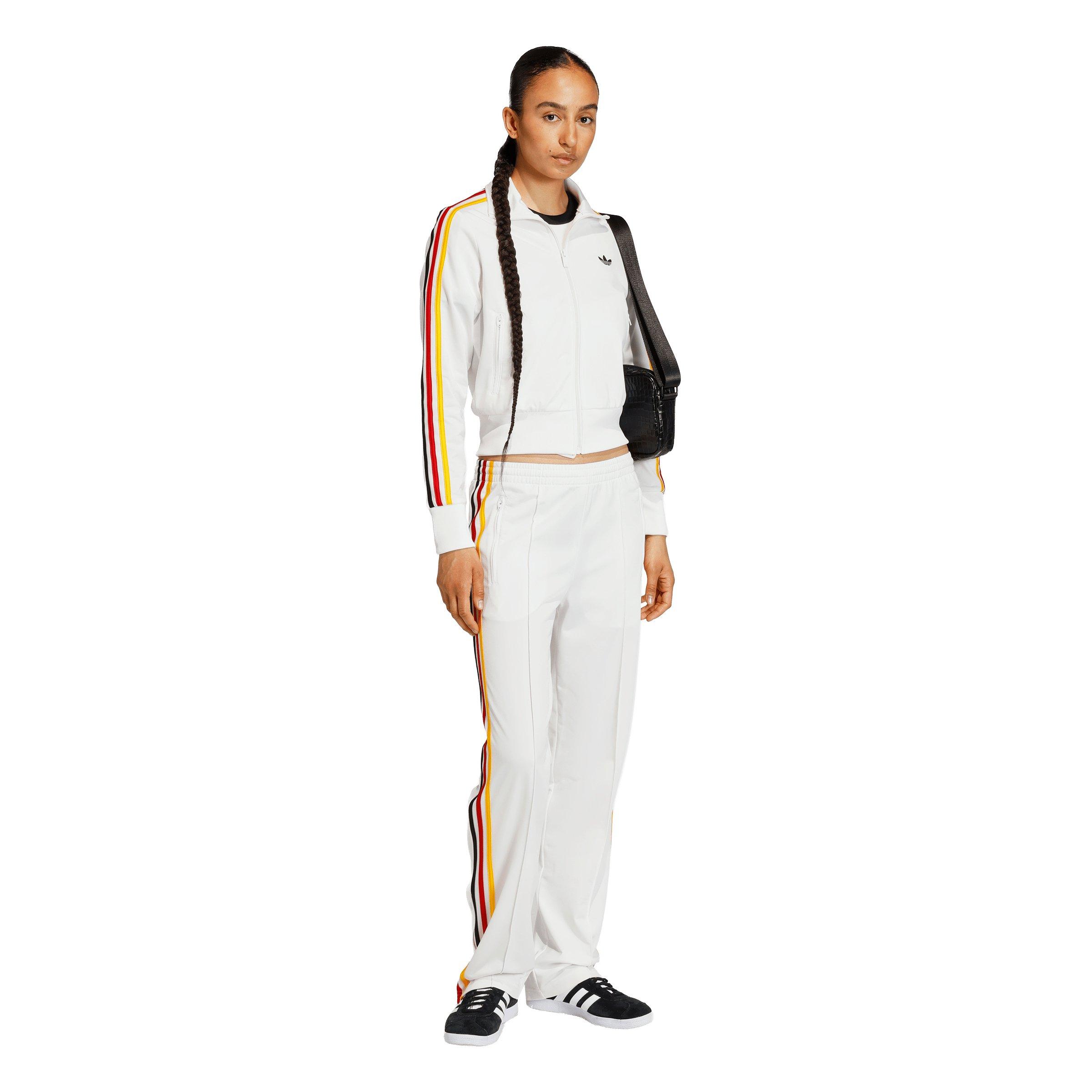 adidas Originals Women's Firebird Classic Track Top - White/Gold - WHITE/GOLD Thumbnail View 4