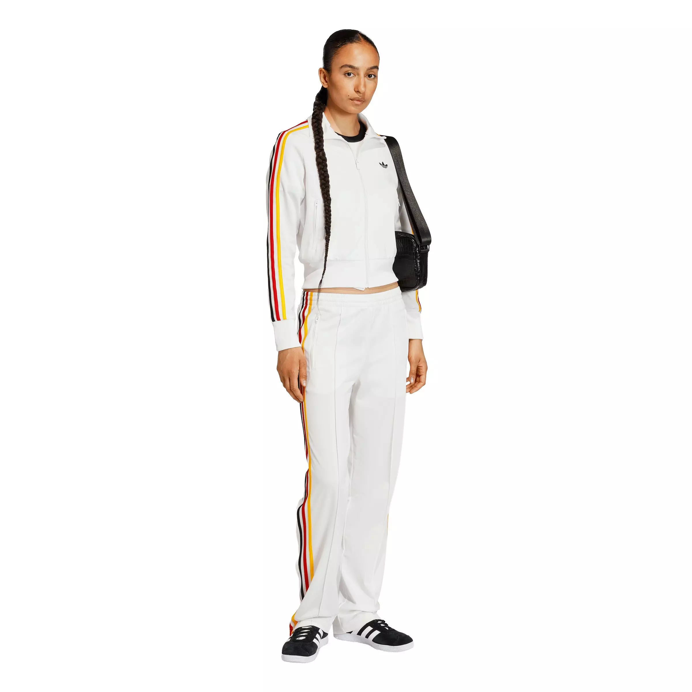 adidas Originals Women's Firebird Classic Track Top - White/Gold - WHITE/GOLD