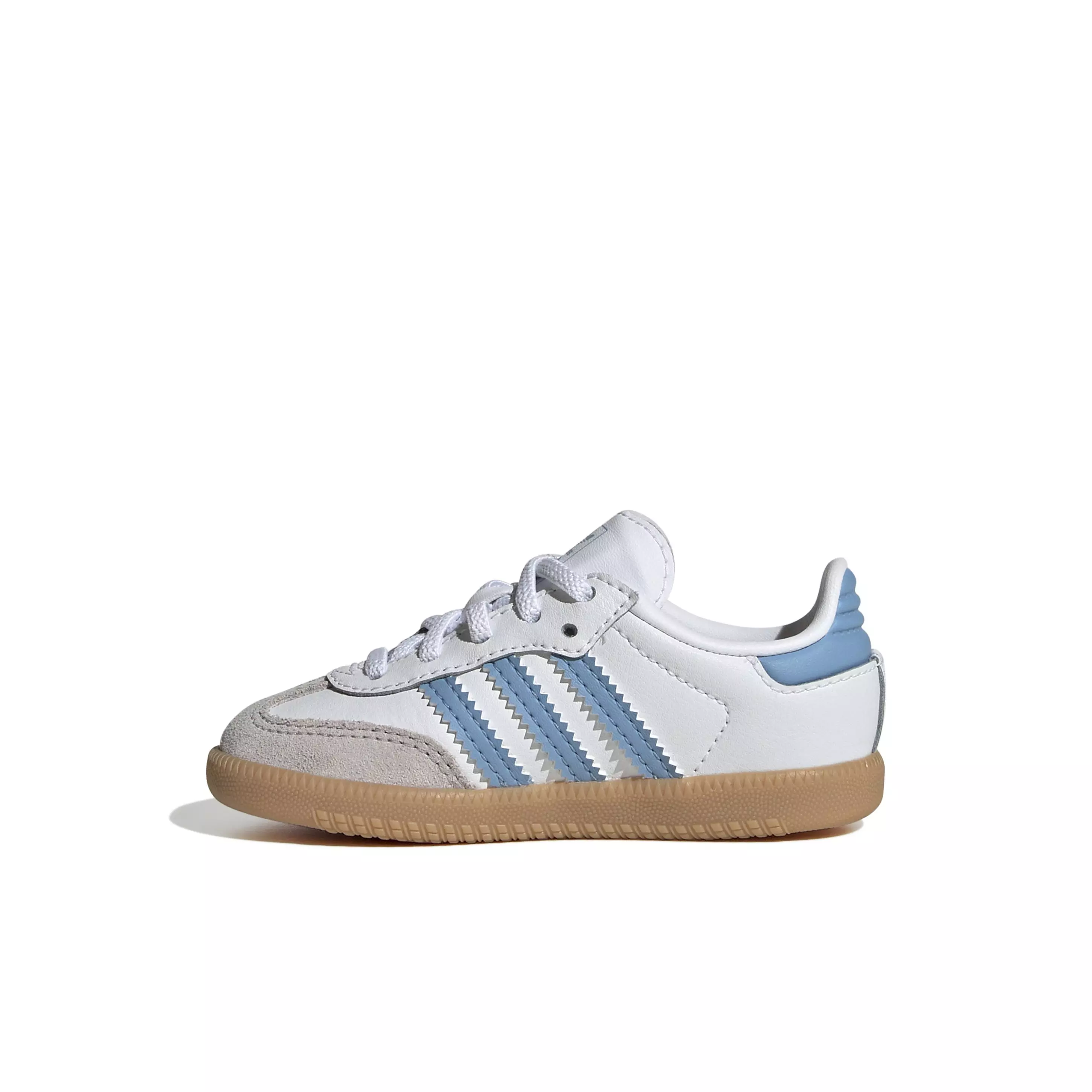 adidas Originals Samba OG Comfort Closure "Ftwr White/Ash Blue/Gum 3" Infant Boys' Shoe - WHITE/BLUE/GUM