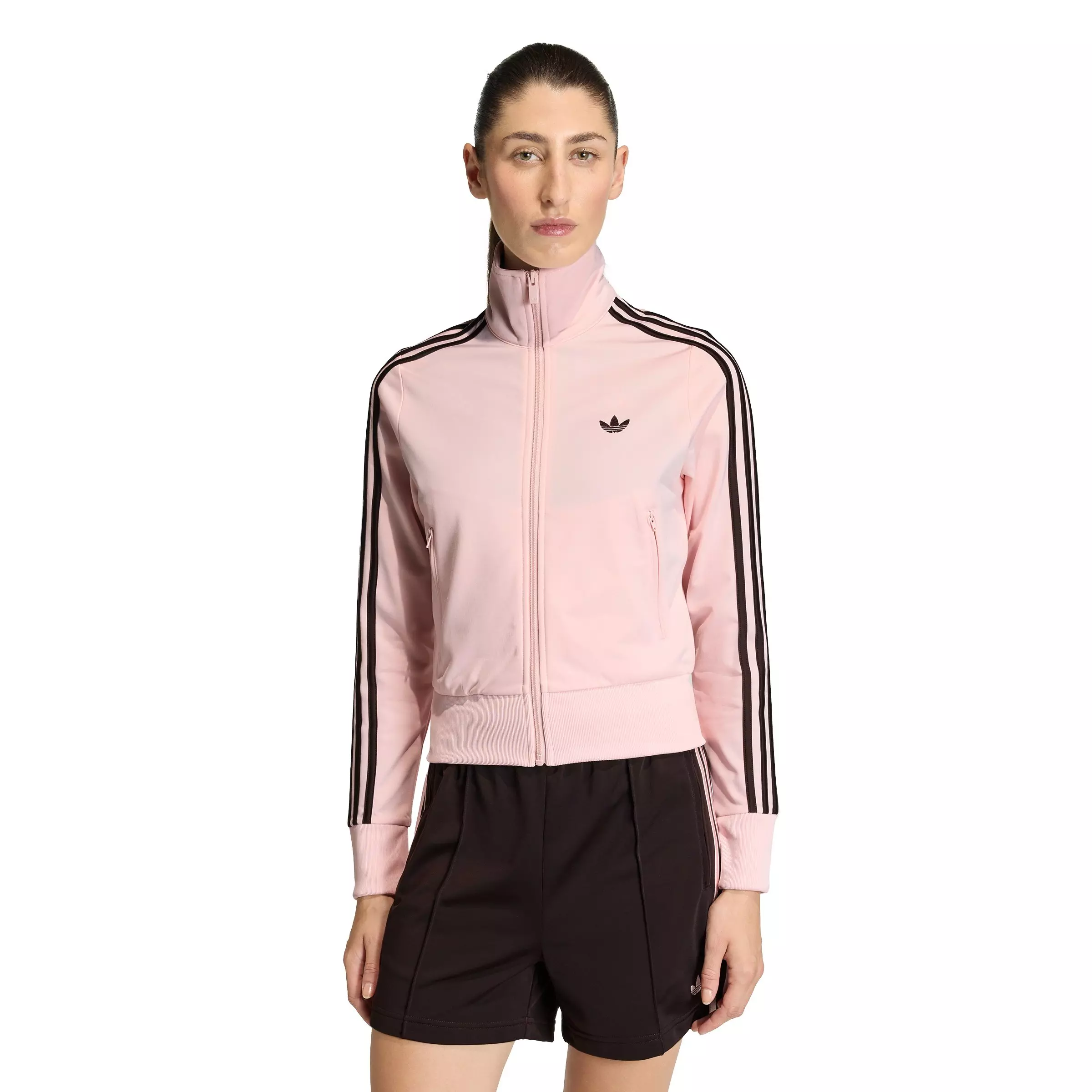 adidas Originals Women's Firebird Classic Track Top - Pink/Brown - PINK/BROWN
