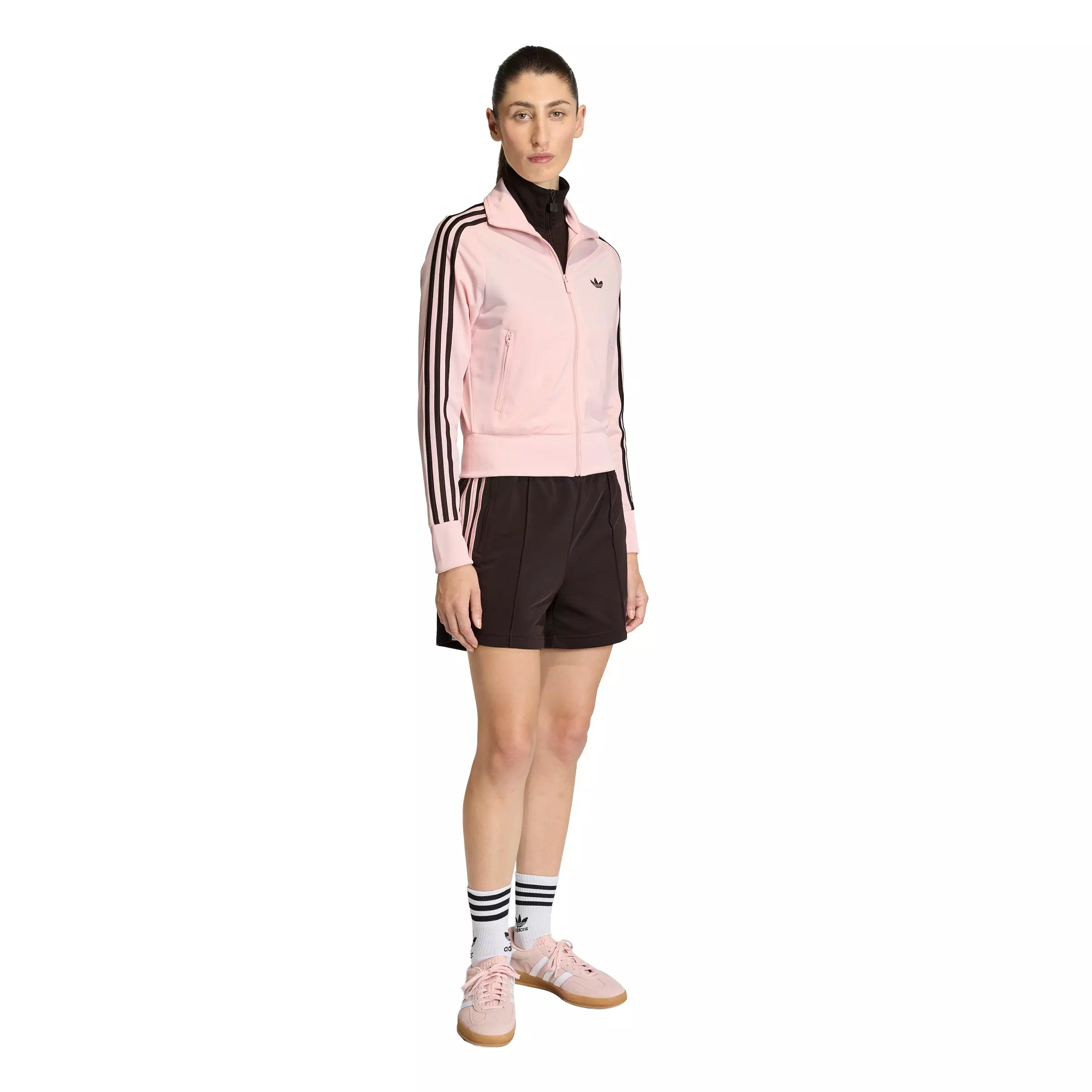 adidas Originals Women's Firebird Classic Track Top - Pink/Brown - PINK/BROWN