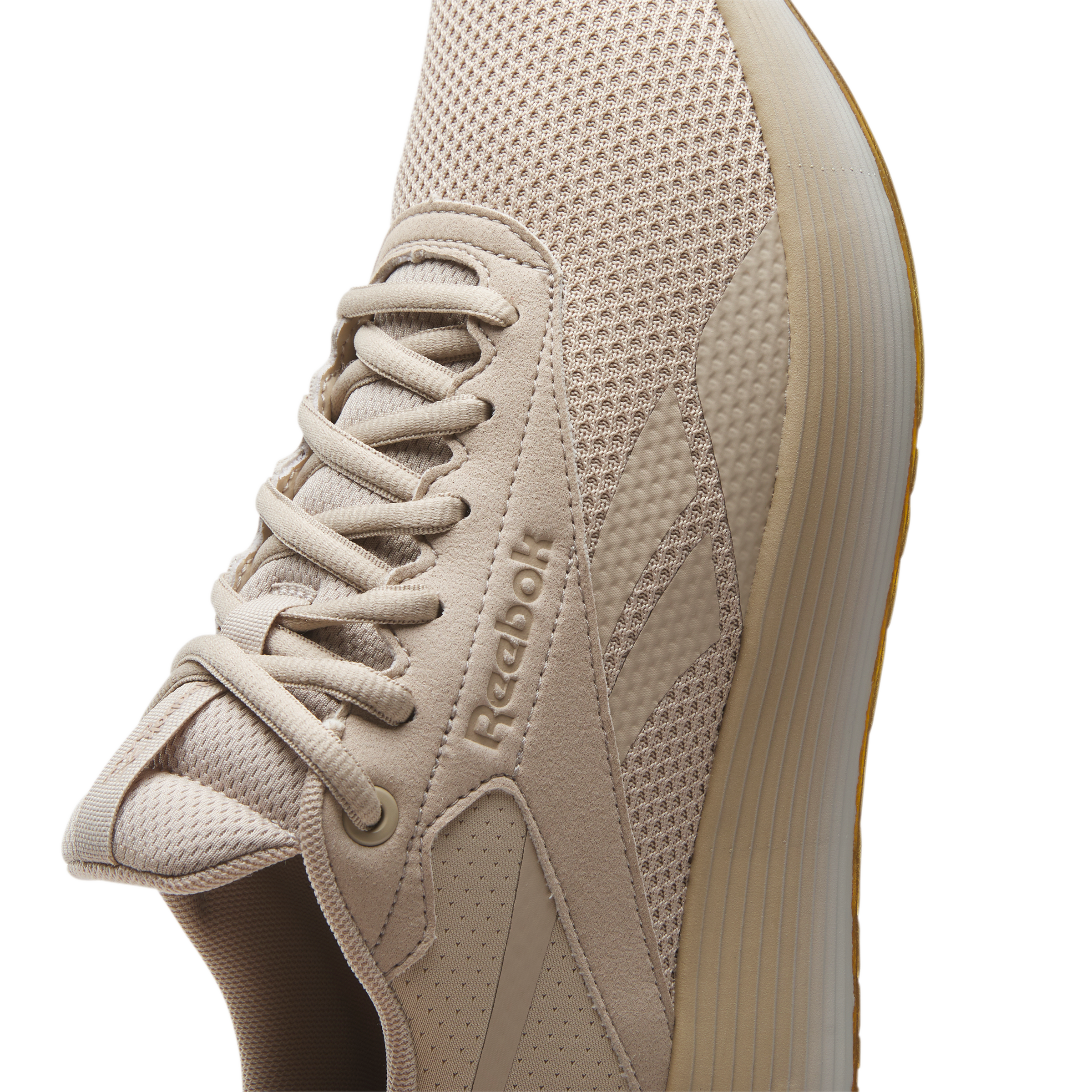 Reebok DMX Comfort + "Modern Beige/Chalk/Gum" Unisex Walking Shoe - BEIGE/CHALK/GUM Thumbnail View 6