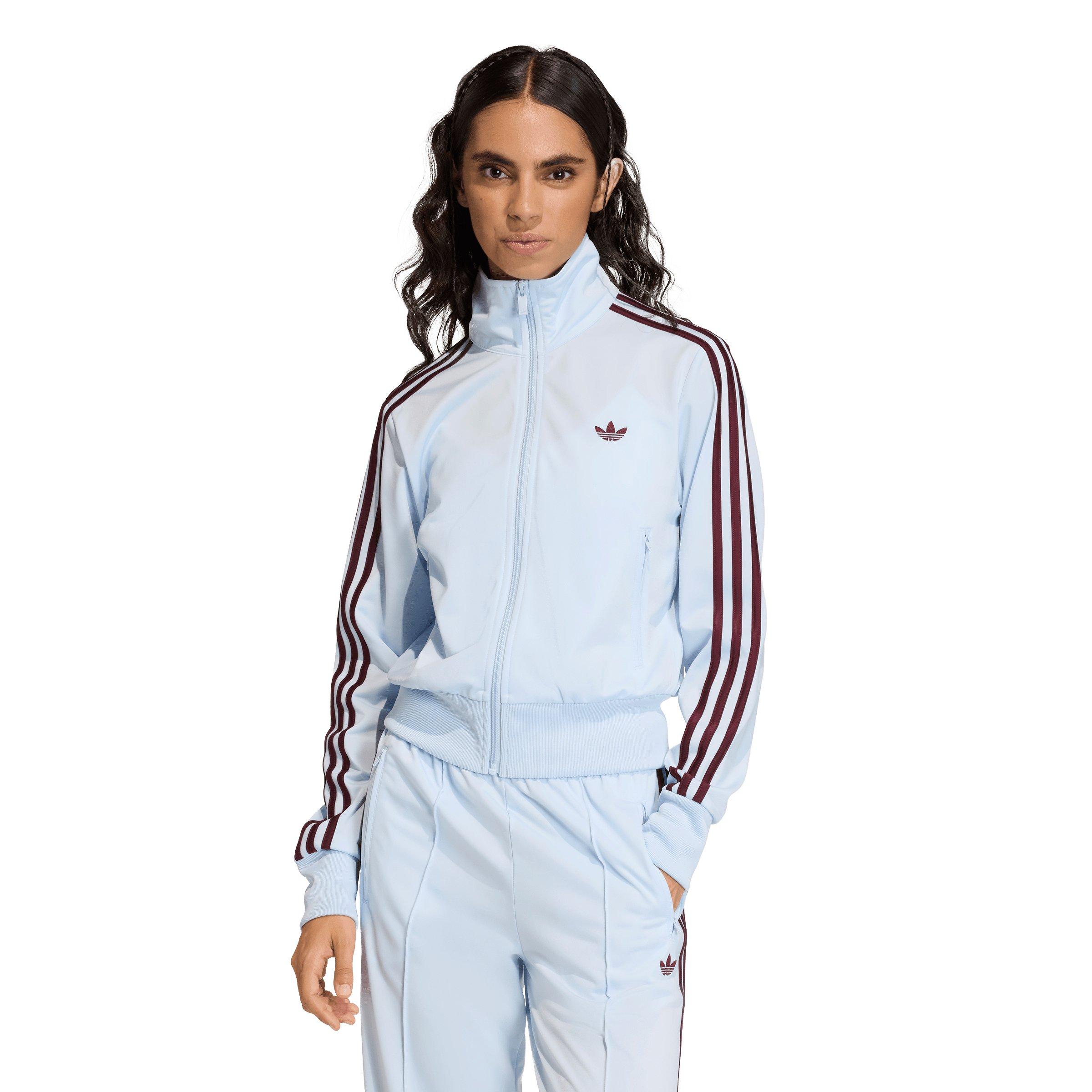adidas Originals Women's Firebird Classic Track Top - Light Blue/Maroon - LIGHT BLUE/MAROOn Thumbnail View 1