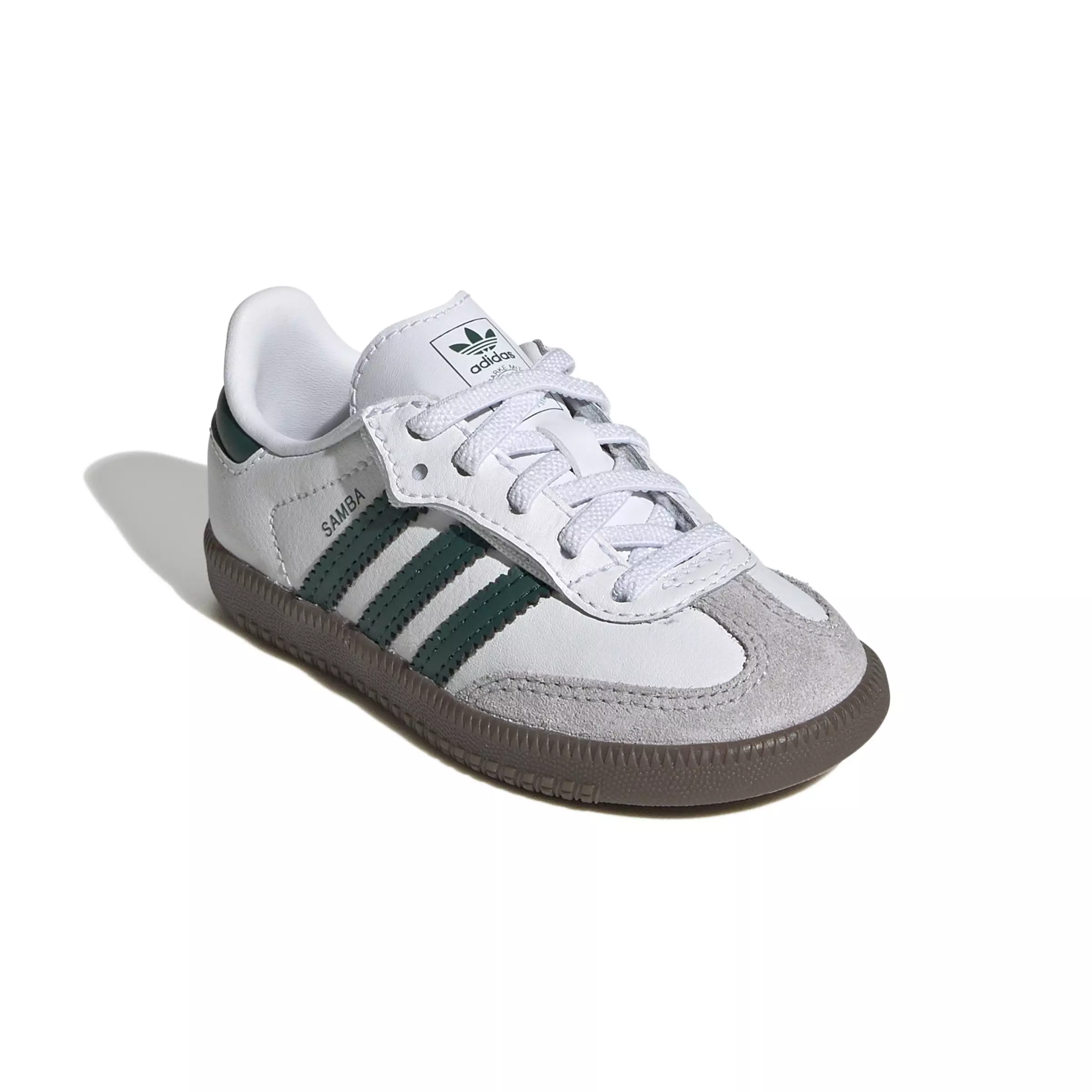 adidas Originals Samba OG Comfort Closure "Ftwr White/Collegiate Green/Gum 5" Infant Boys' Shoe - WHITE/GREEN/GUM