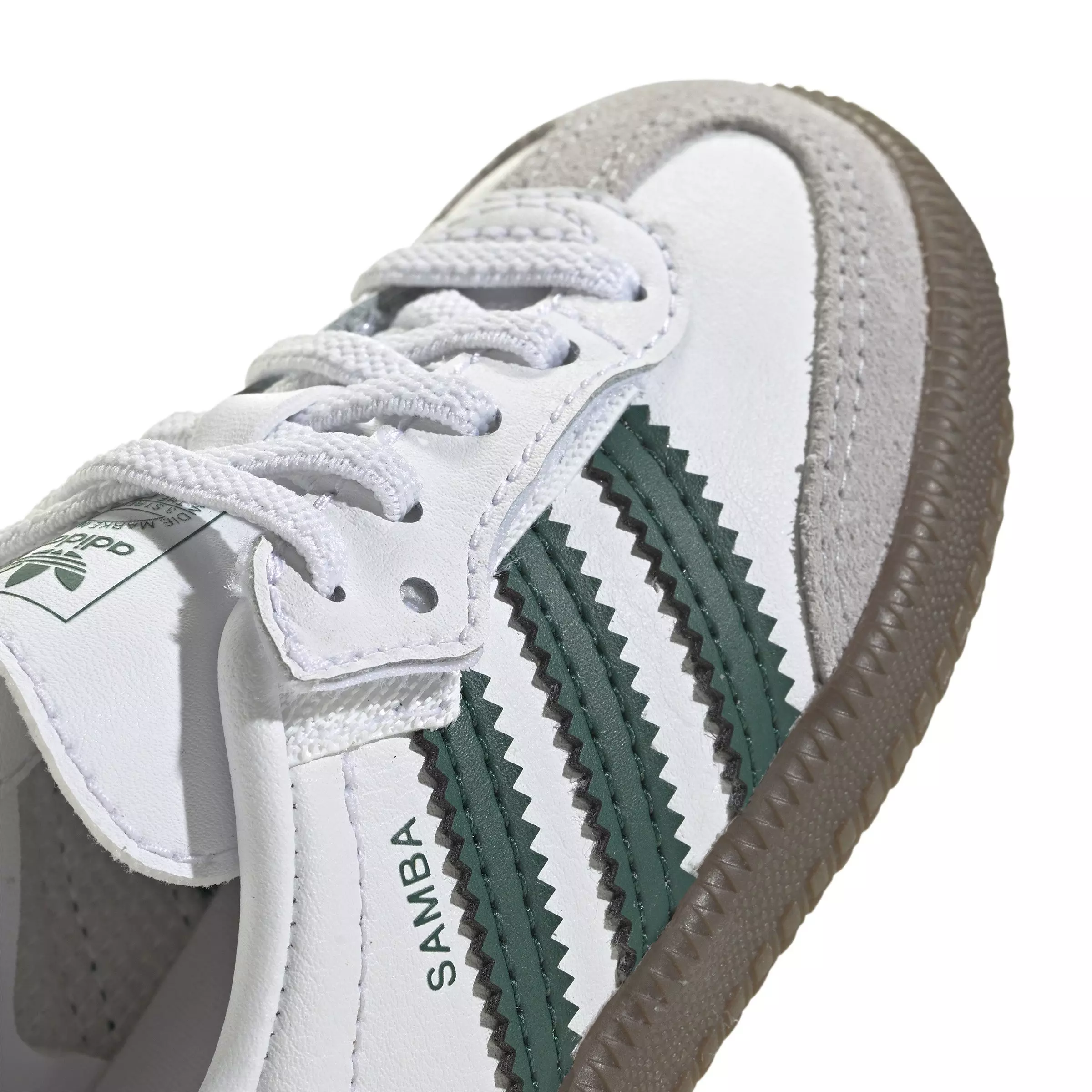 adidas Originals Samba OG Comfort Closure "Ftwr White/Collegiate Green/Gum 5" Infant Boys' Shoe - WHITE/GREEN/GUM