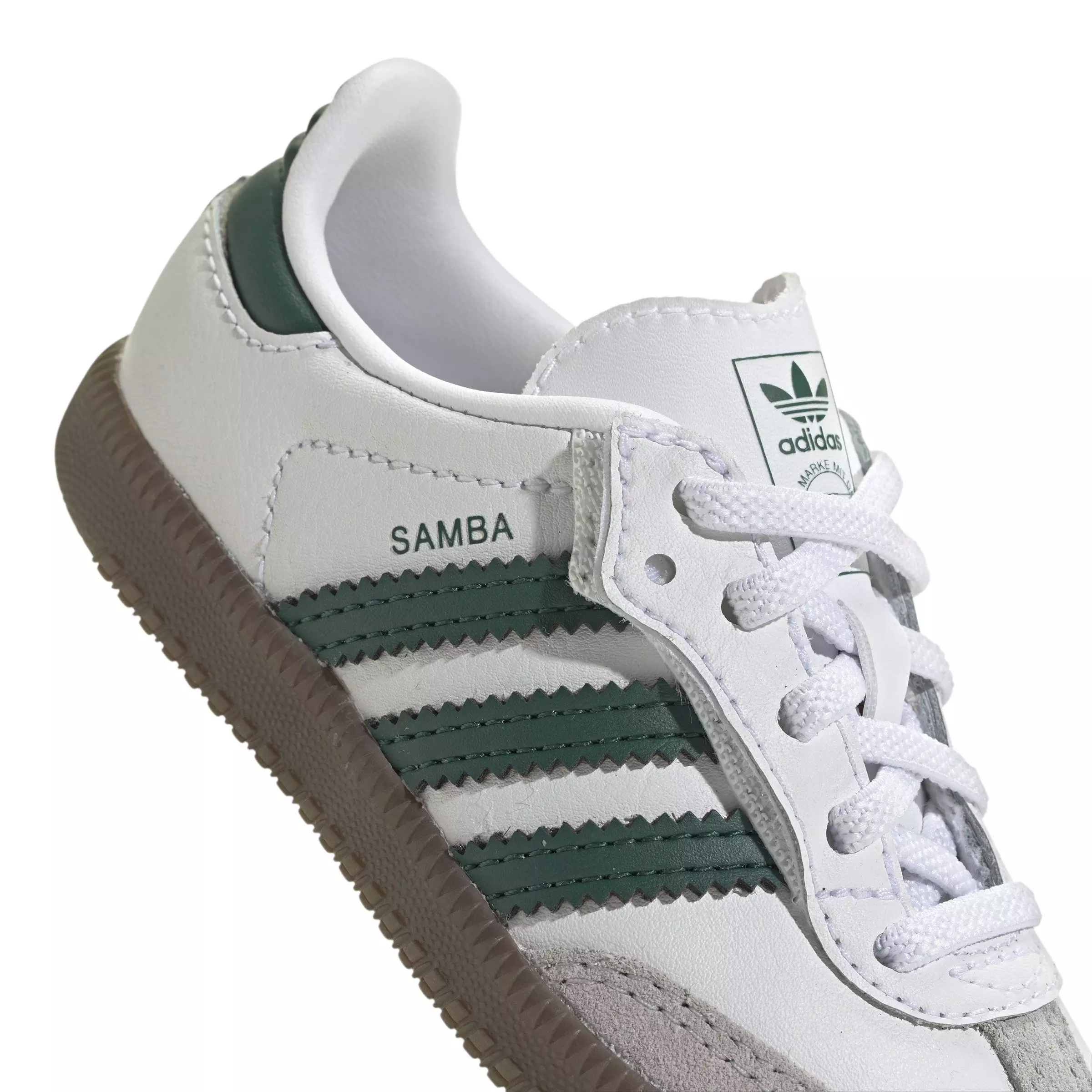adidas Originals Samba OG Comfort Closure "Ftwr White/Collegiate Green/Gum 5" Infant Boys' Shoe - WHITE/GREEN/GUM
