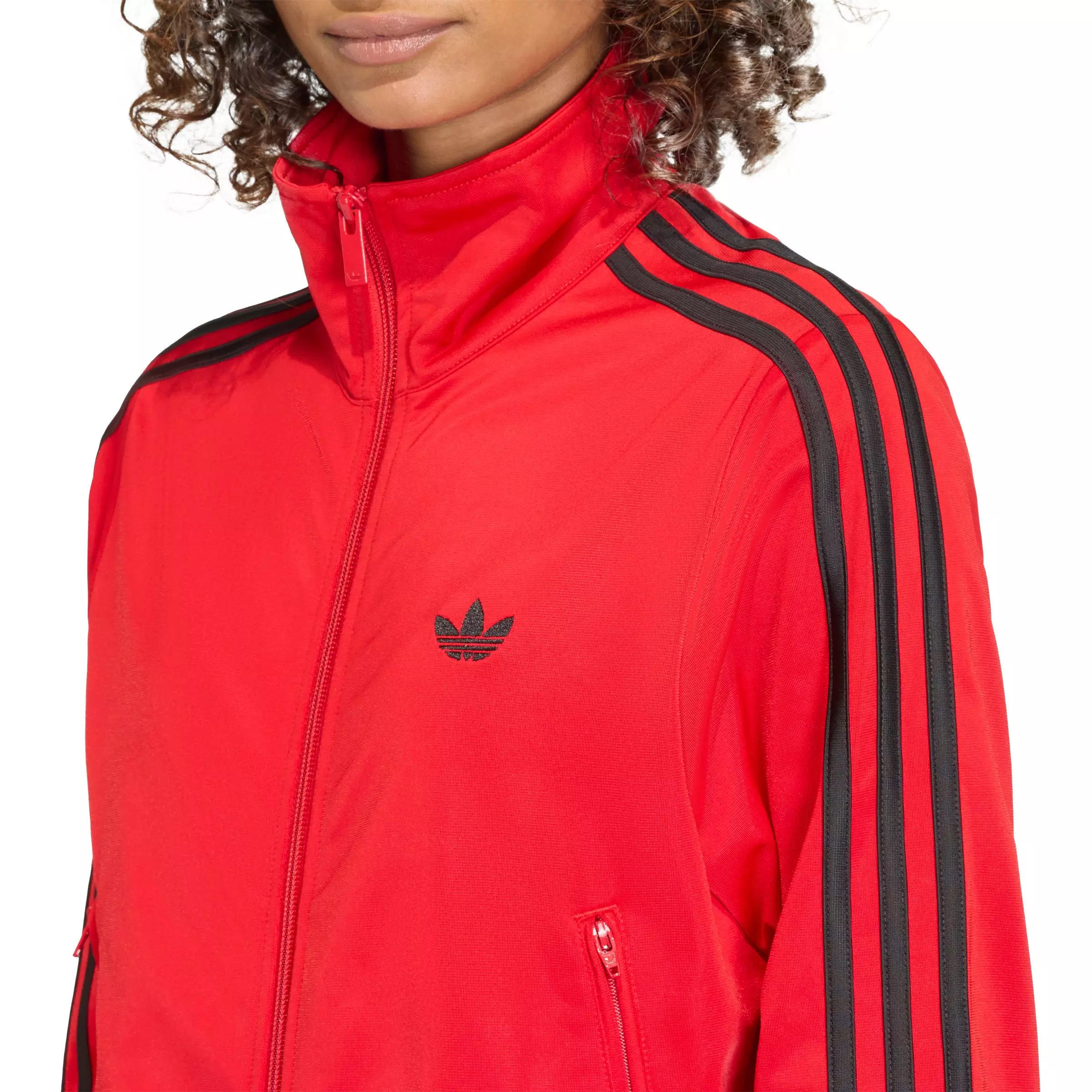 adidas Originals Women's Firebird Classic Track Top - Red/Black - RED/BLACK