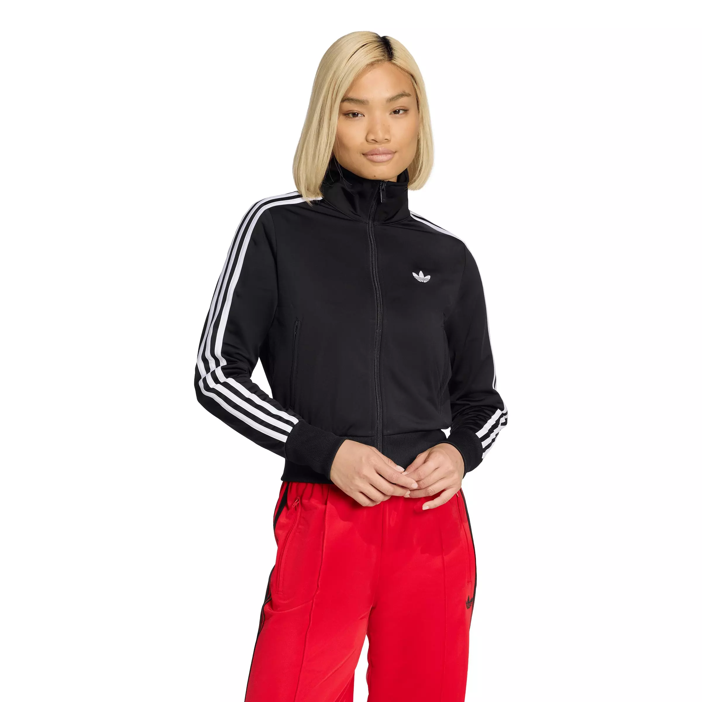 adidas Originals Women's Firebird Classic Track Top - Black/White - BLACK/WHITE