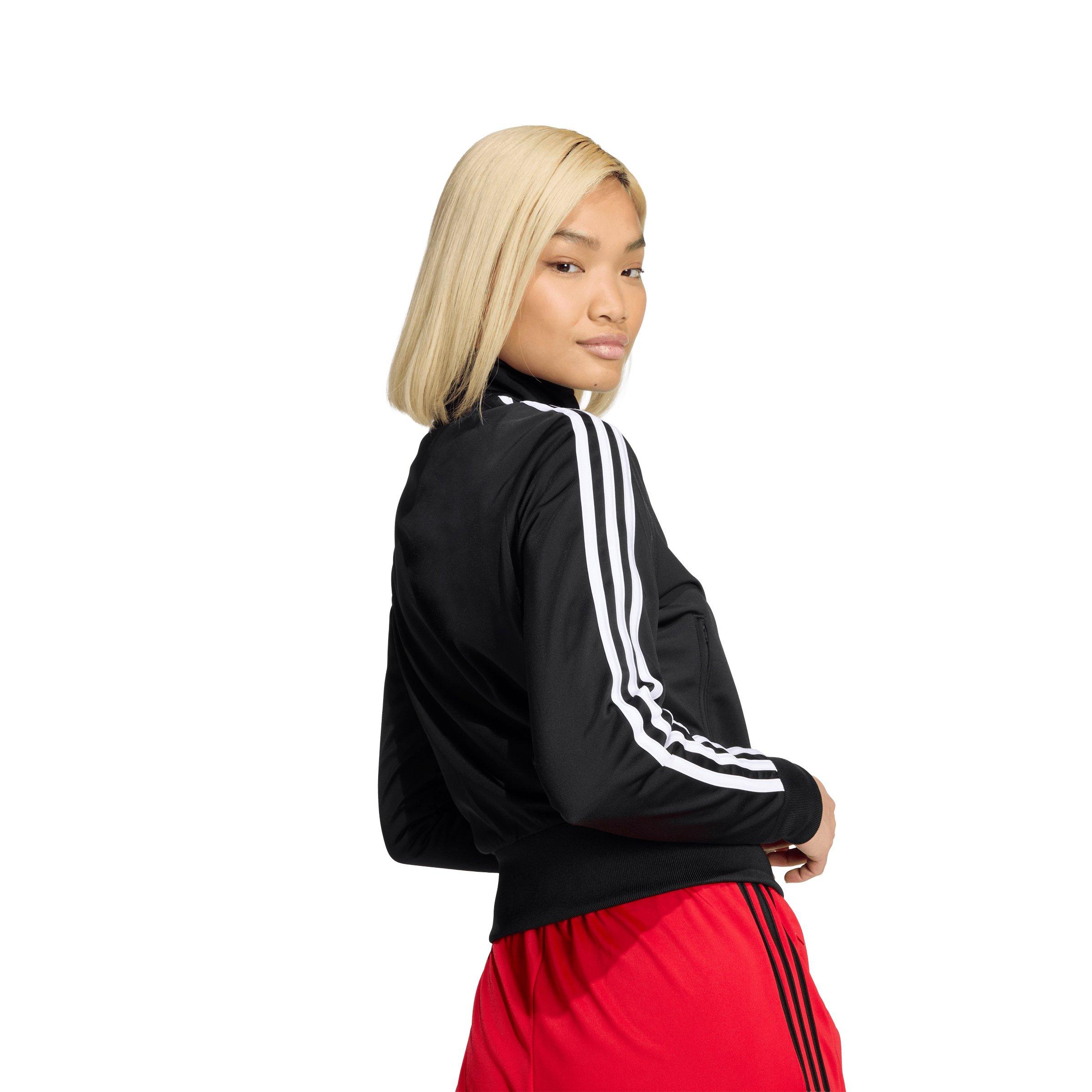 adidas Originals Women's Firebird Classic Track Top - Black/White - BLACK/WHITE Thumbnail View 4