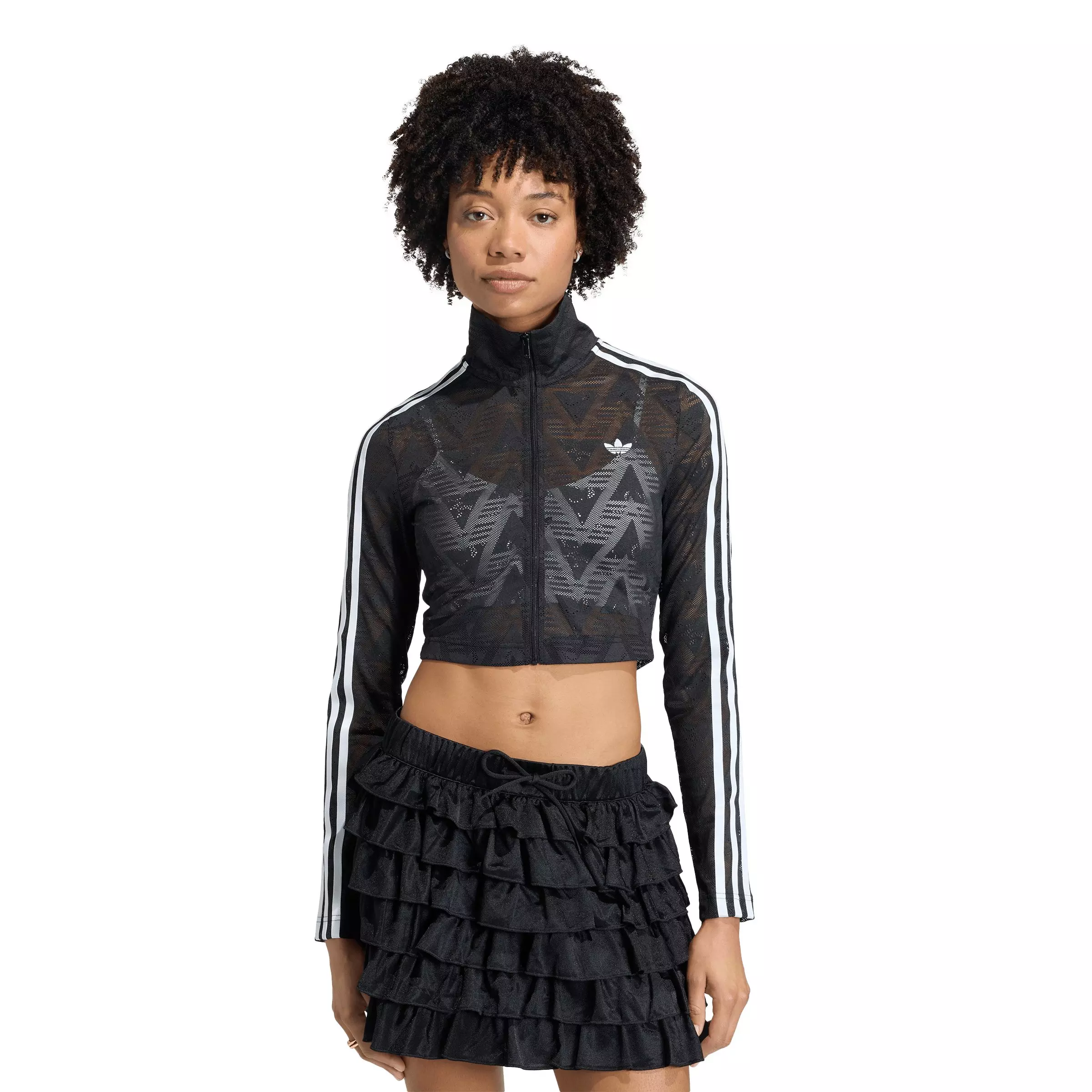 adidas Originals Women's Firebird Classic Lace Track Jacket - Black - BLACK