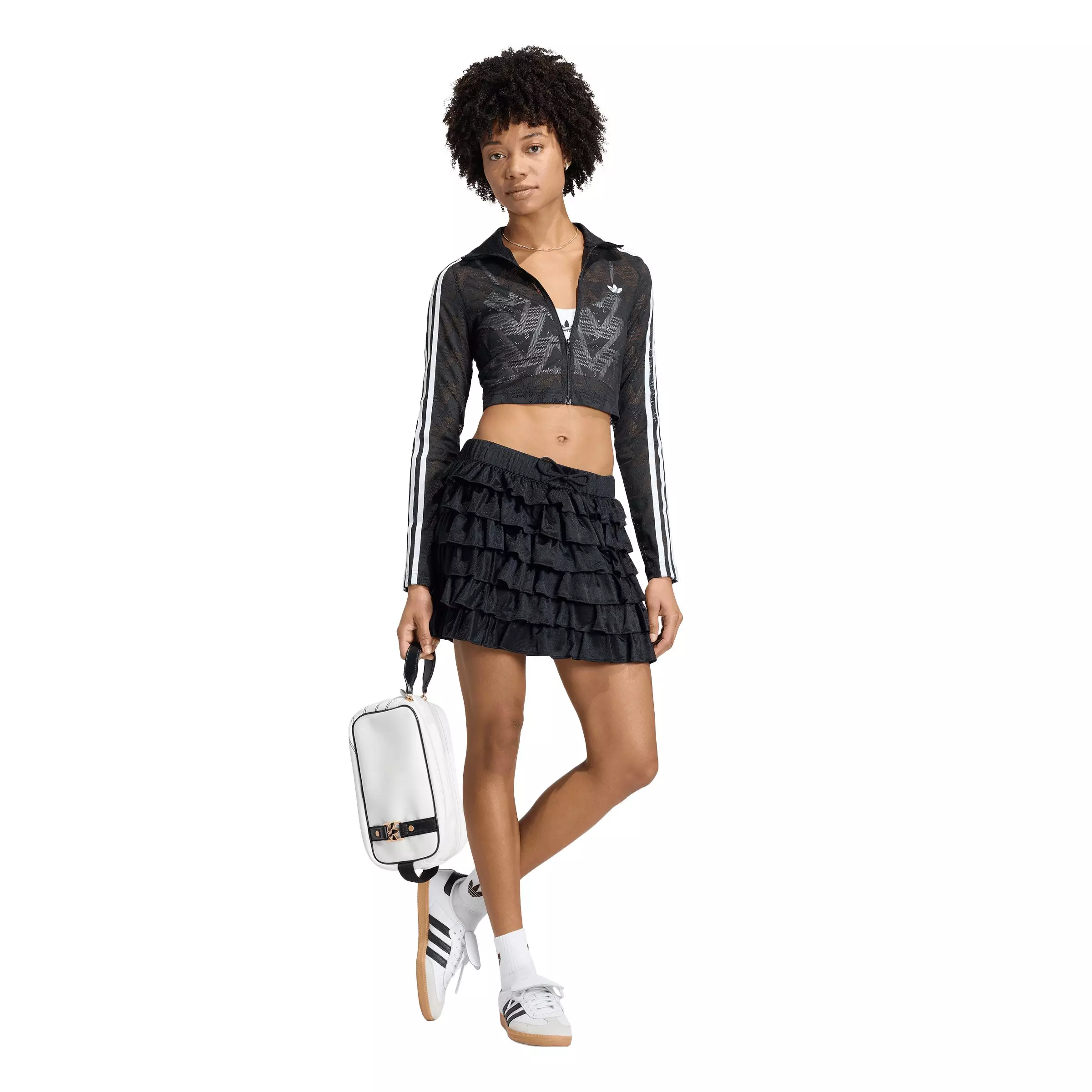 adidas Originals Women's Firebird Classic Lace Track Jacket - Black - BLACK