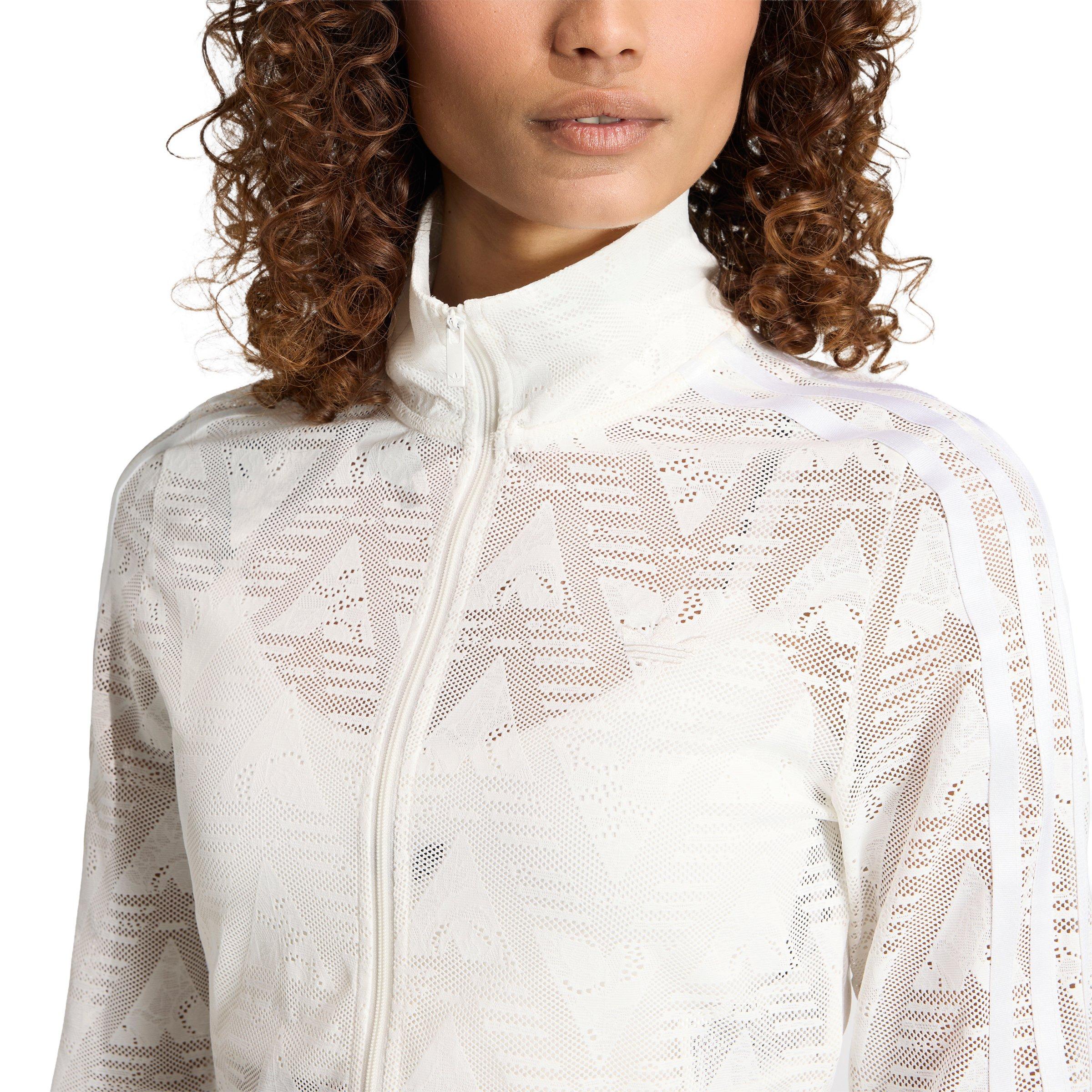adidas Originals Women's Firebird Classic Lace Track Jacket - White - WHITE Thumbnail View 3