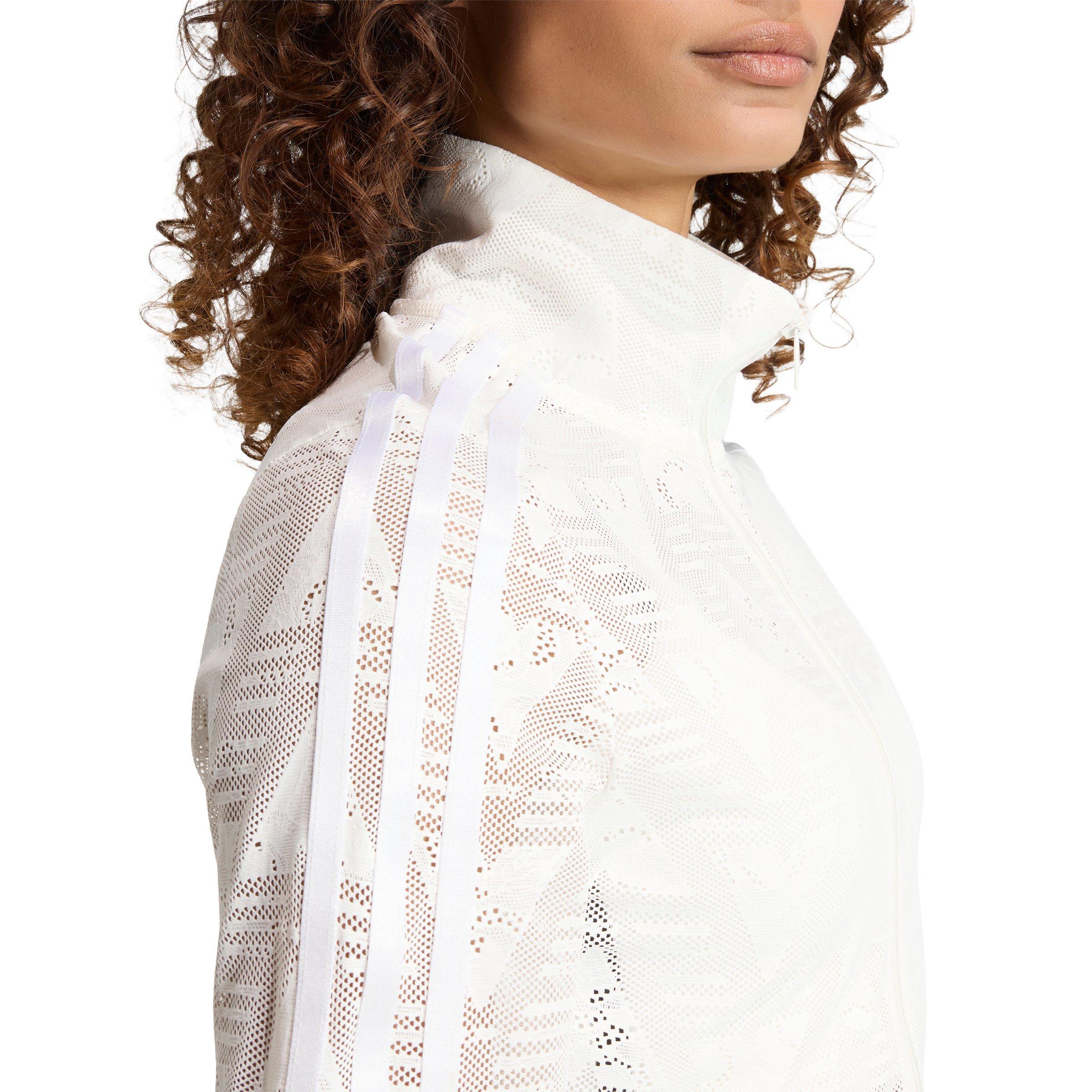 adidas Originals Women's Firebird Classic Lace Track Jacket - White - WHITE Thumbnail View 4