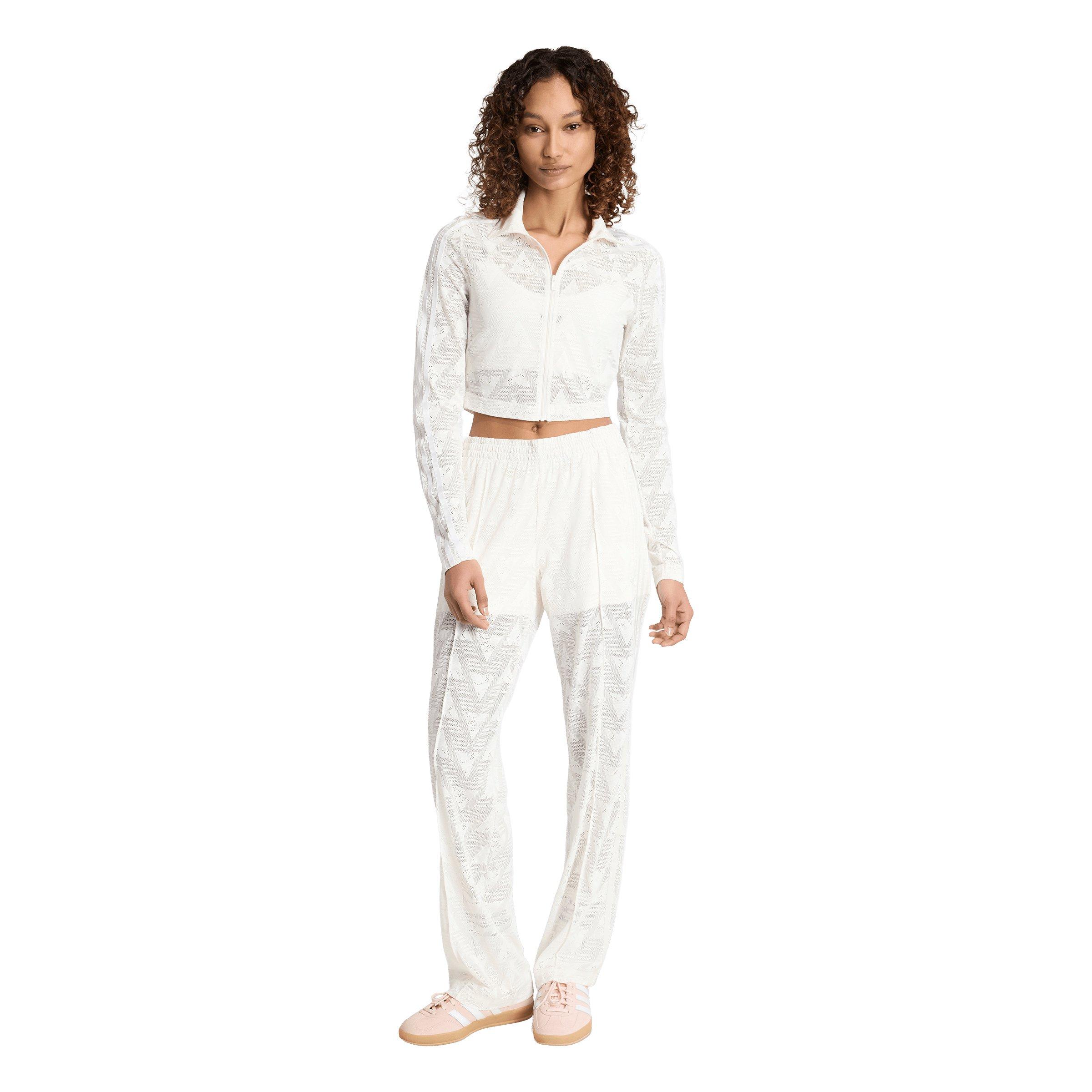 adidas Originals Women's Firebird Classic Lace Track Jacket - White - WHITE Thumbnail View 5