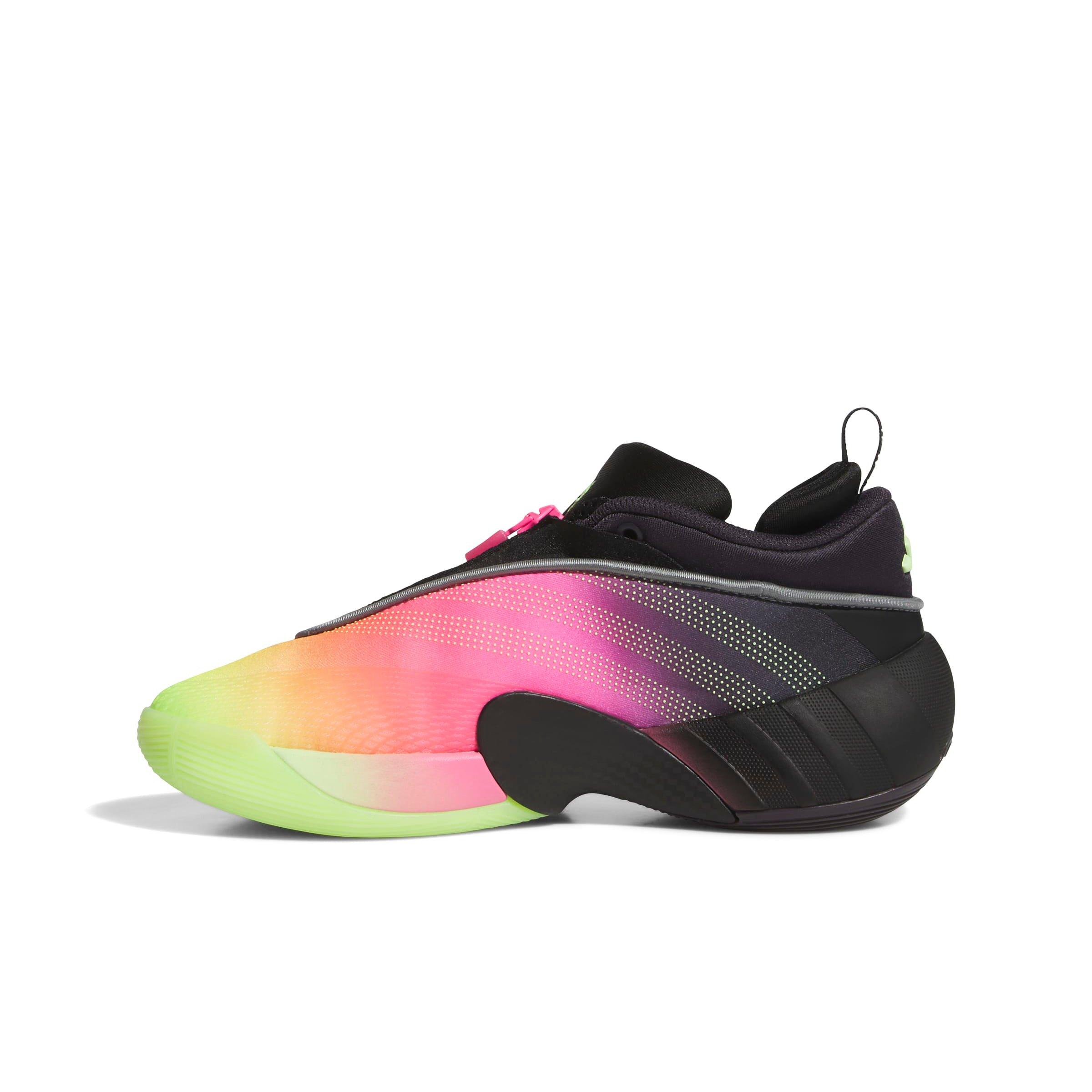 adidas D.O.N. Issue 7 J Grade School Boys' "Aurora Black/Lucid Pink/Hi-Res Yellow" Basketball Shoe