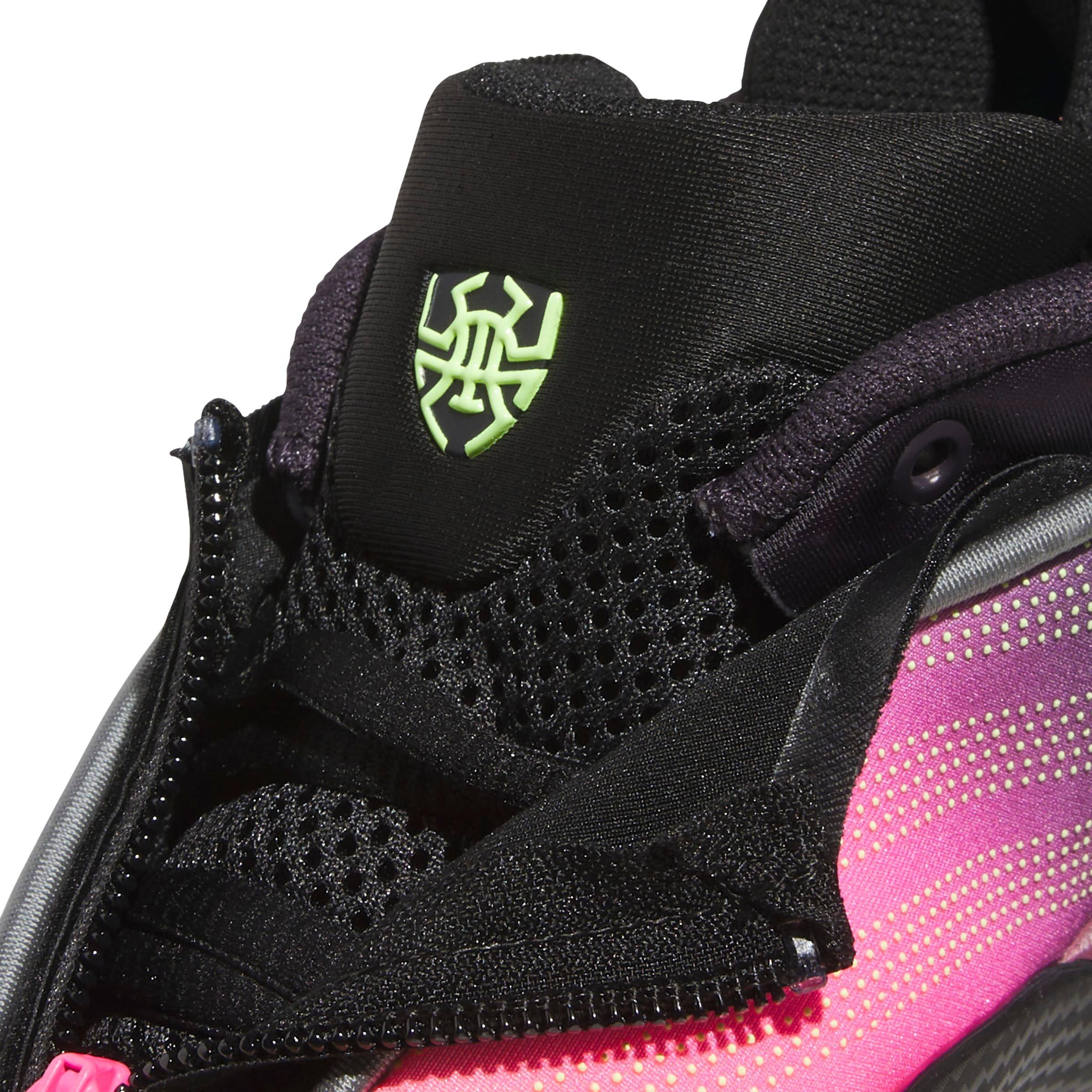 adidas D.O.N. Issue 7 J Grade School Boys' "Aurora Black/Lucid Pink/Hi-Res Yellow" Basketball Shoe