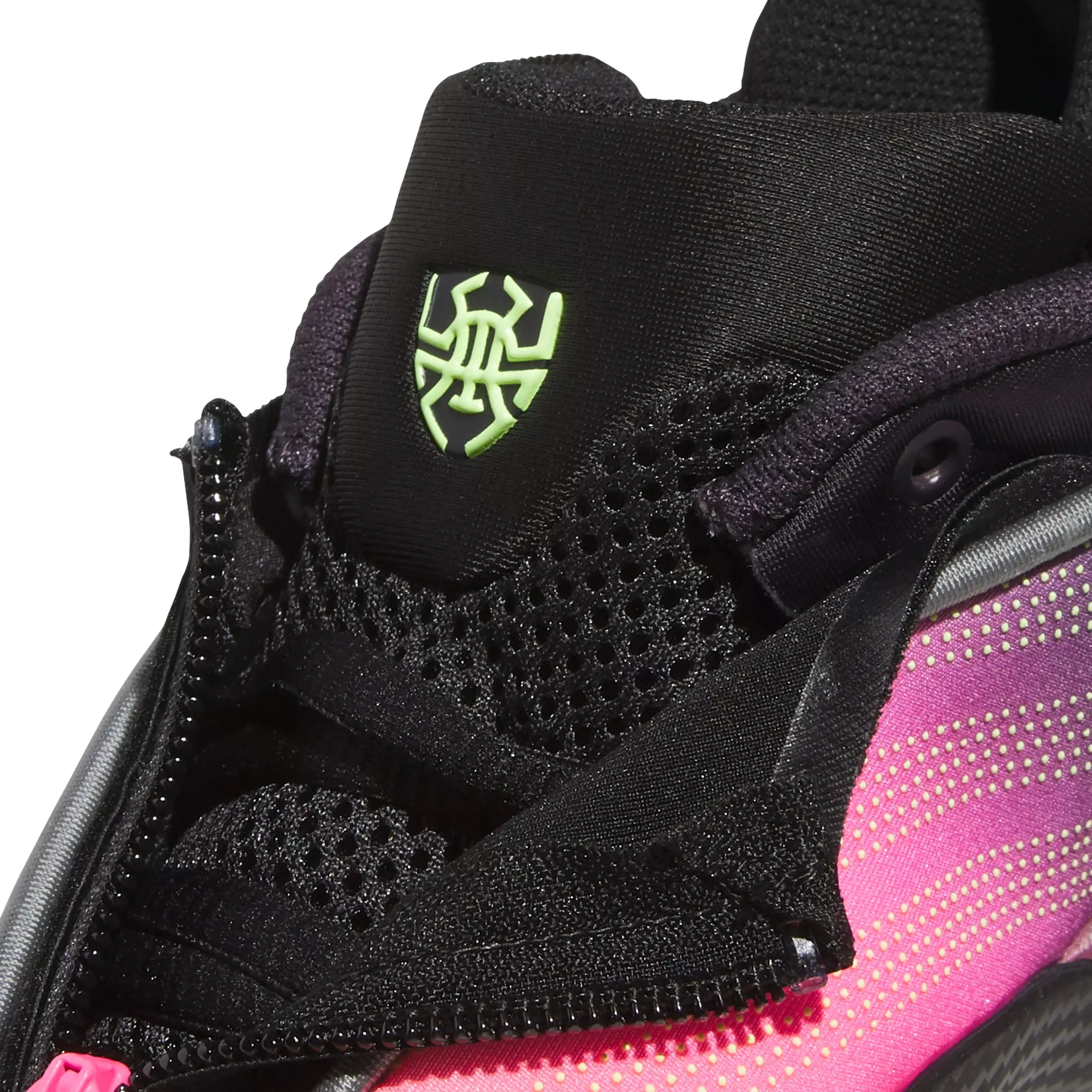 adidas D.O.N. Issue 7 J "Aurora Black/Lucid Pink/Hi-Res Yellow" Grade School Boys' Basketball Shoe - BLACK/PINK/YELLOW