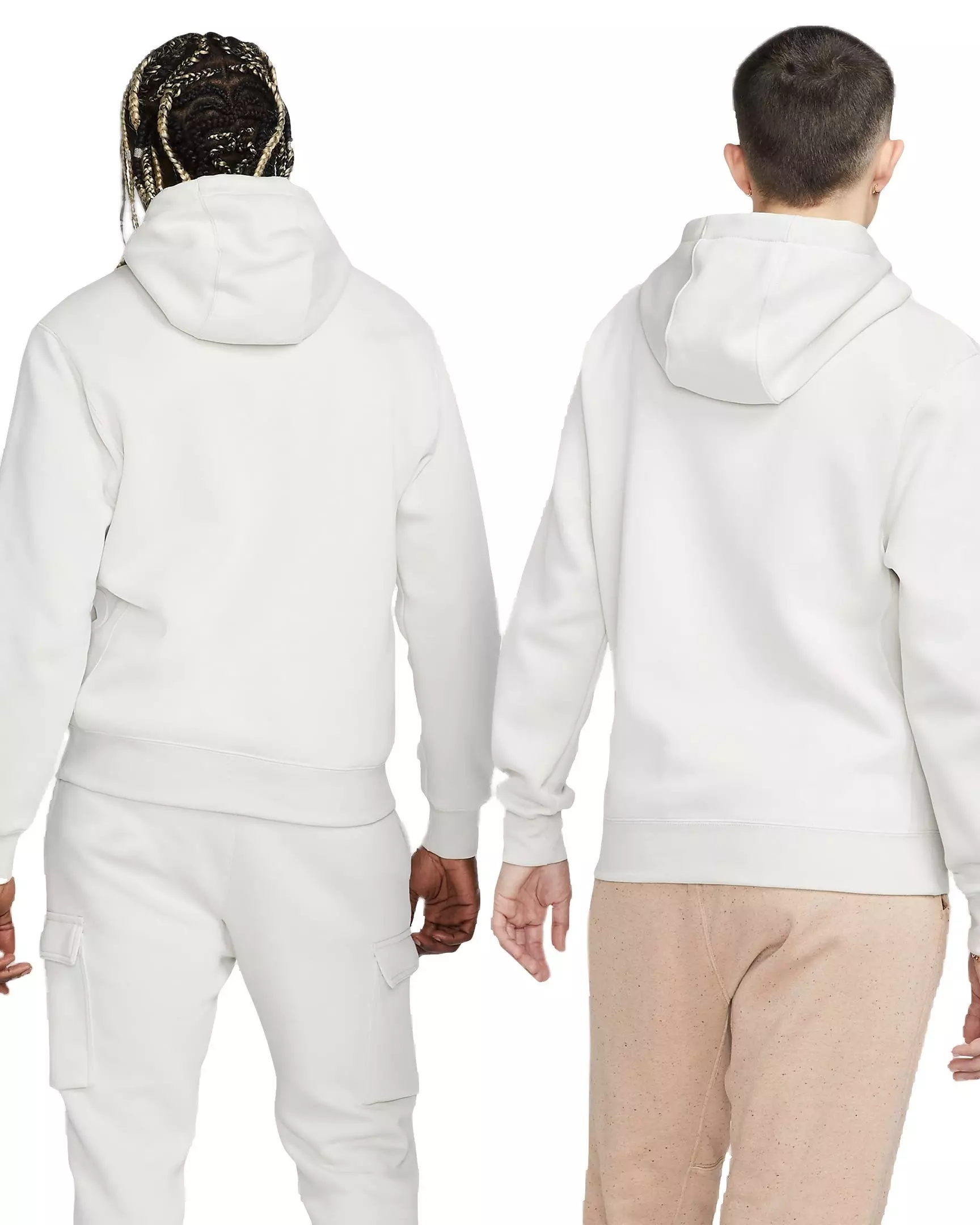 Nike Men's Sportswear Club Fleece Pullover Hoodie-Lt Bone - LT BONE