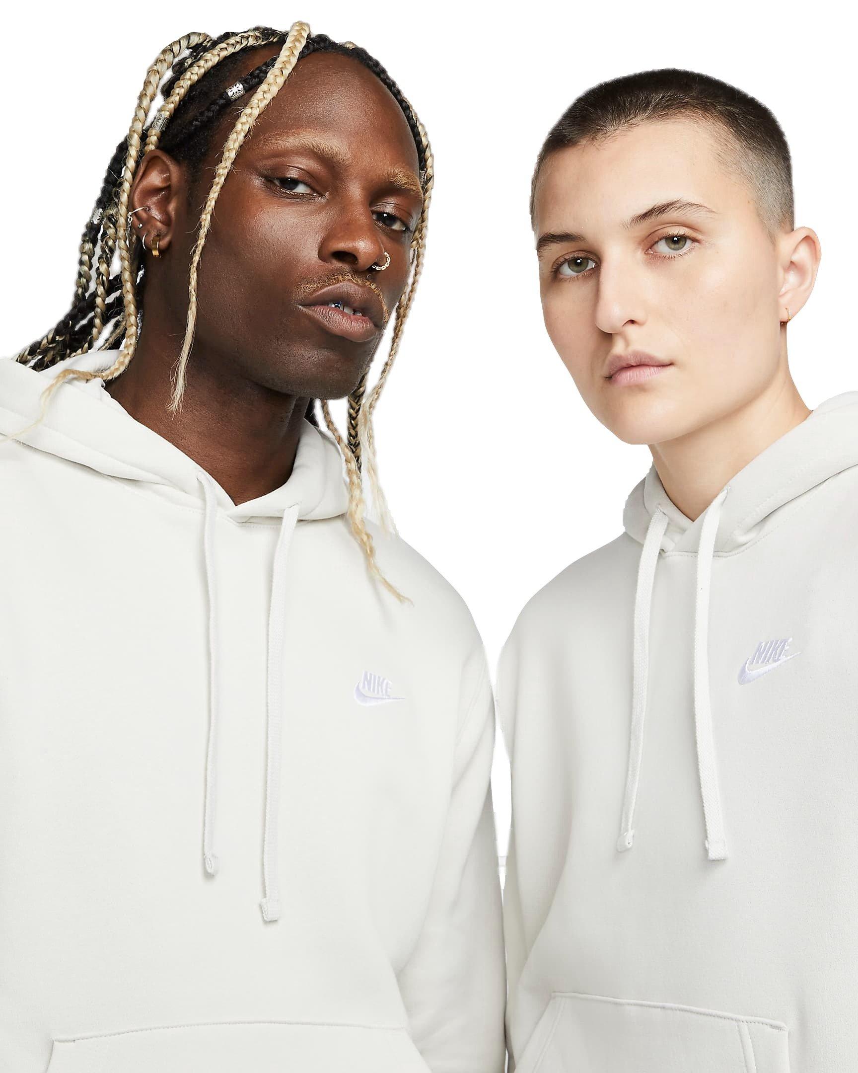 Nike Men's Sportswear Club Fleece Pullover Hoodie-Lt Bone - LT BONE Thumbnail View 3