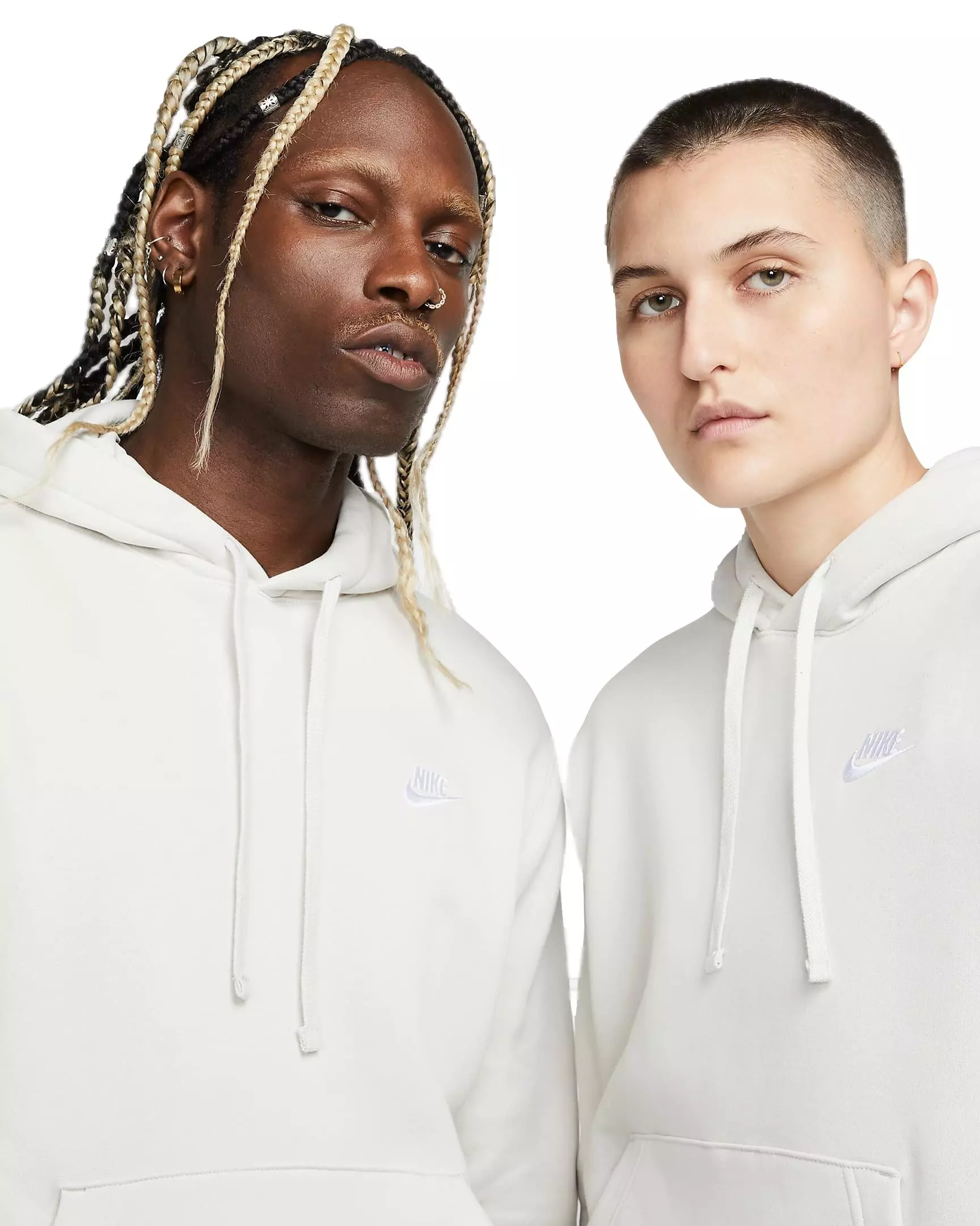 Nike Men's Sportswear Club Fleece Pullover Hoodie-Lt Bone - LT BONE