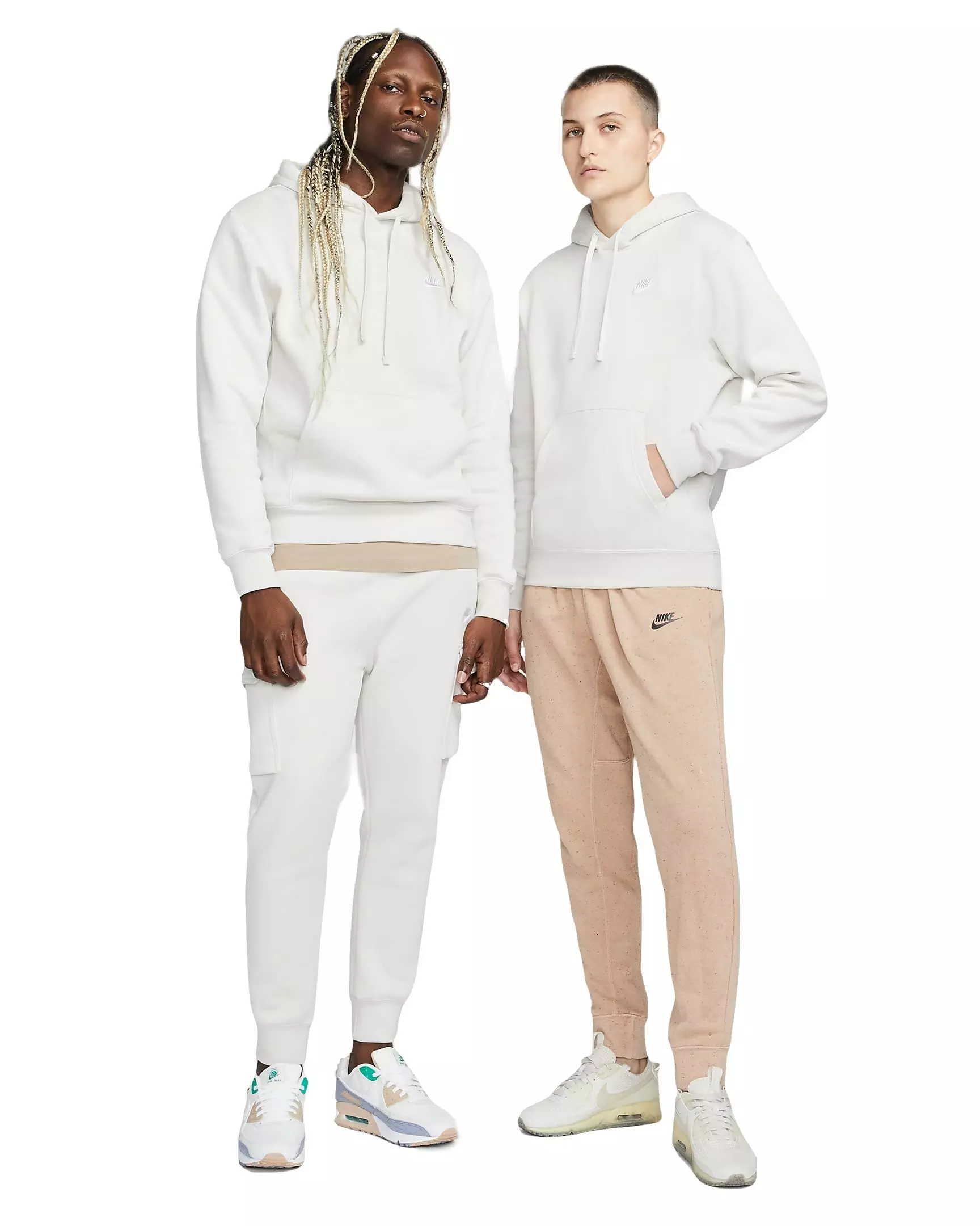 Nike Men's Sportswear Club Fleece Pullover Hoodie-Lt Bone - LT BONE