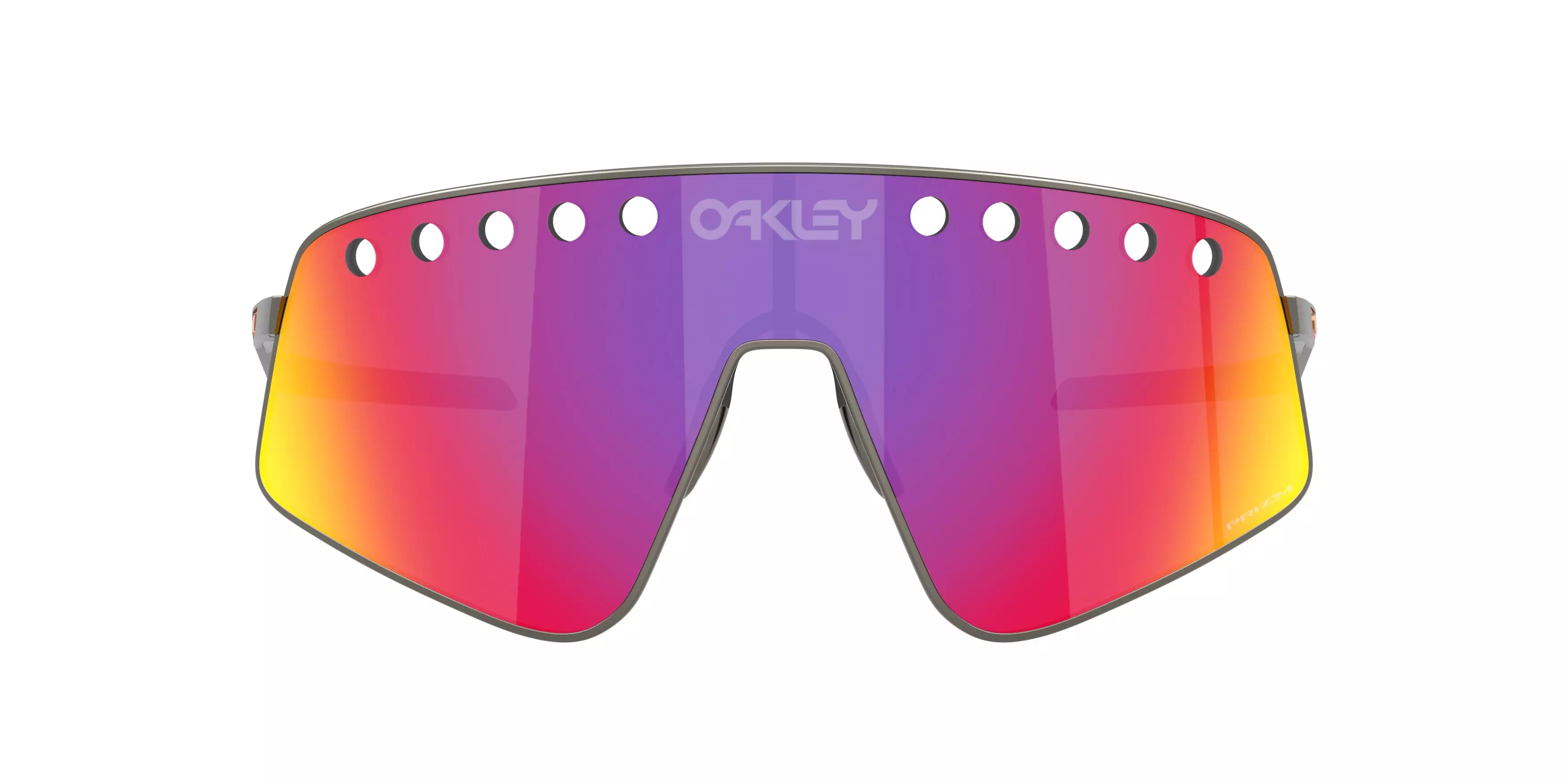 Oakley Sutro TI Sweep Prizm Road Sunglasses - Matte Gunmetal - GREY/RED