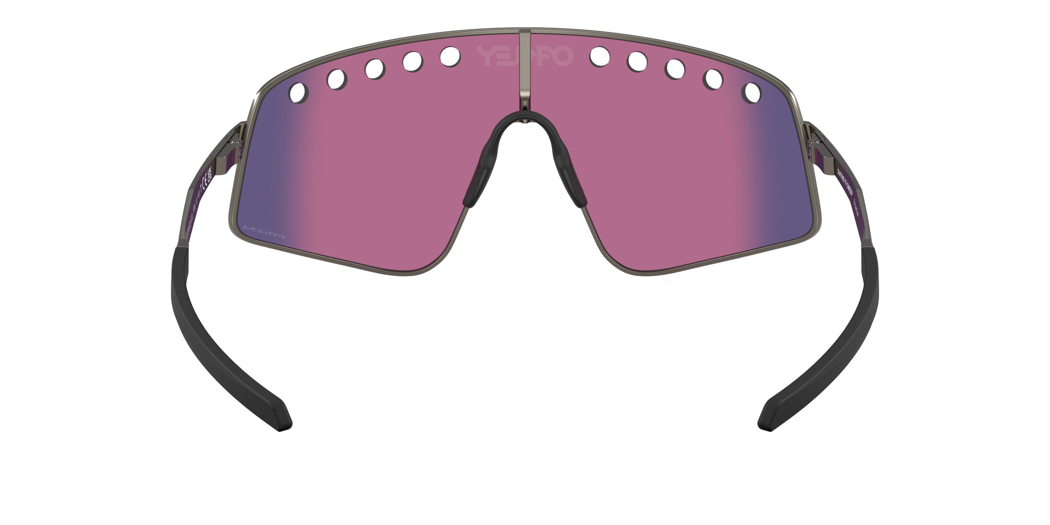 Oakley Sutro TI Sweep Prizm Road Sunglasses - Matte Gunmetal - GREY/RED Thumbnail View 3