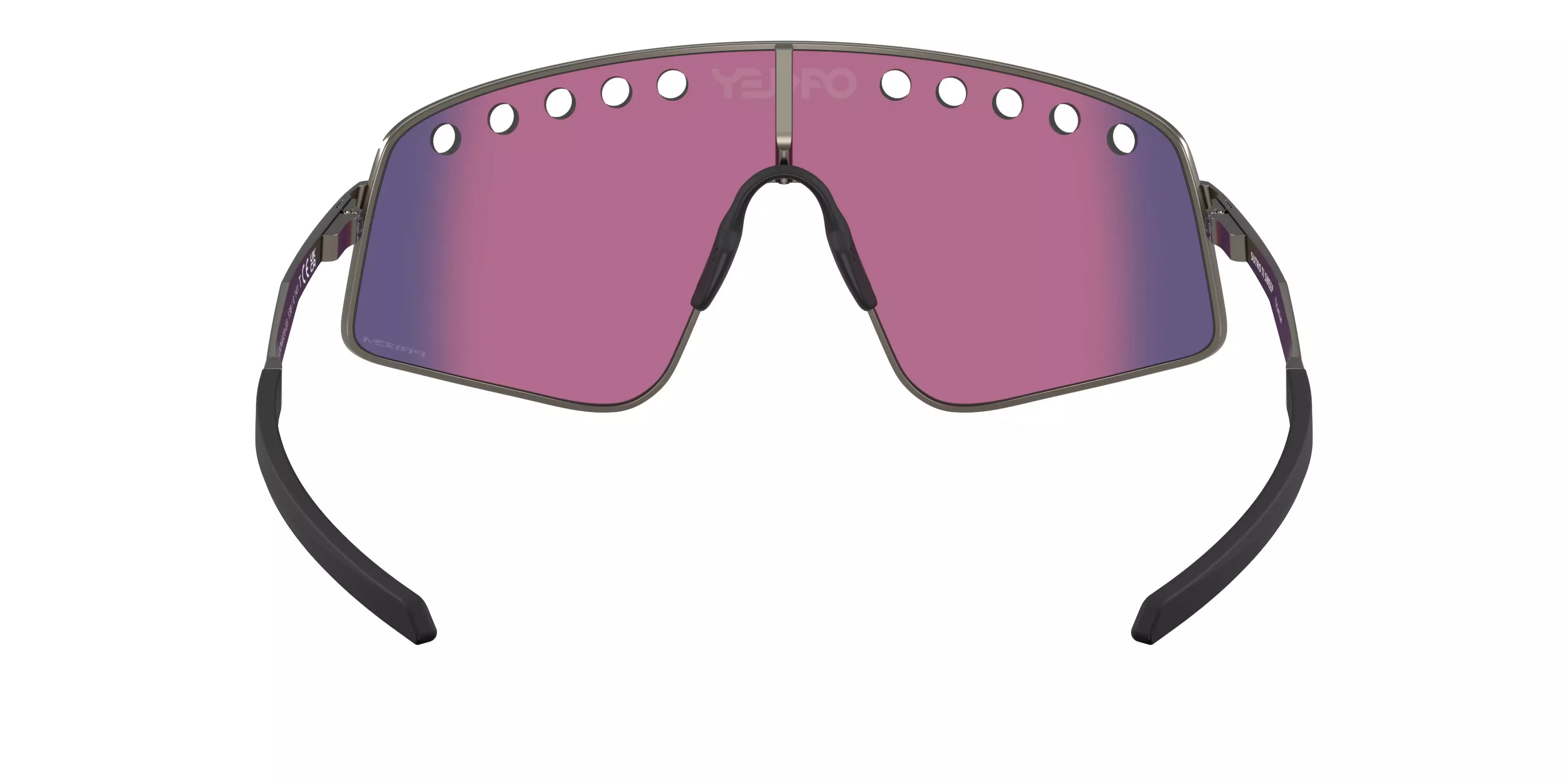 Oakley Sutro TI Sweep Prizm Road Sunglasses - Matte Gunmetal - GREY/RED