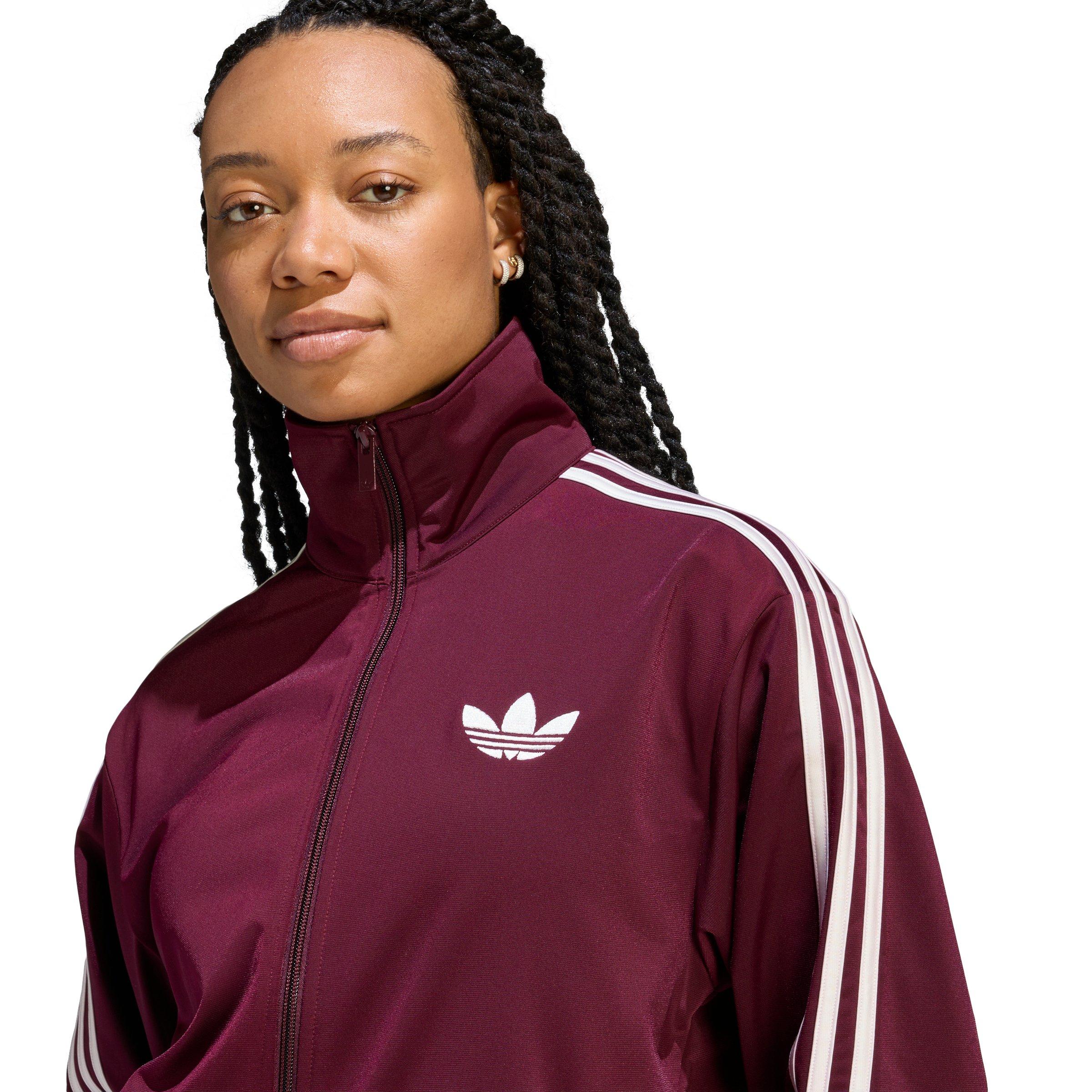 adidas Originals Women's Firebird Loose Track Jacket - Maroon - MAROON Thumbnail View 3