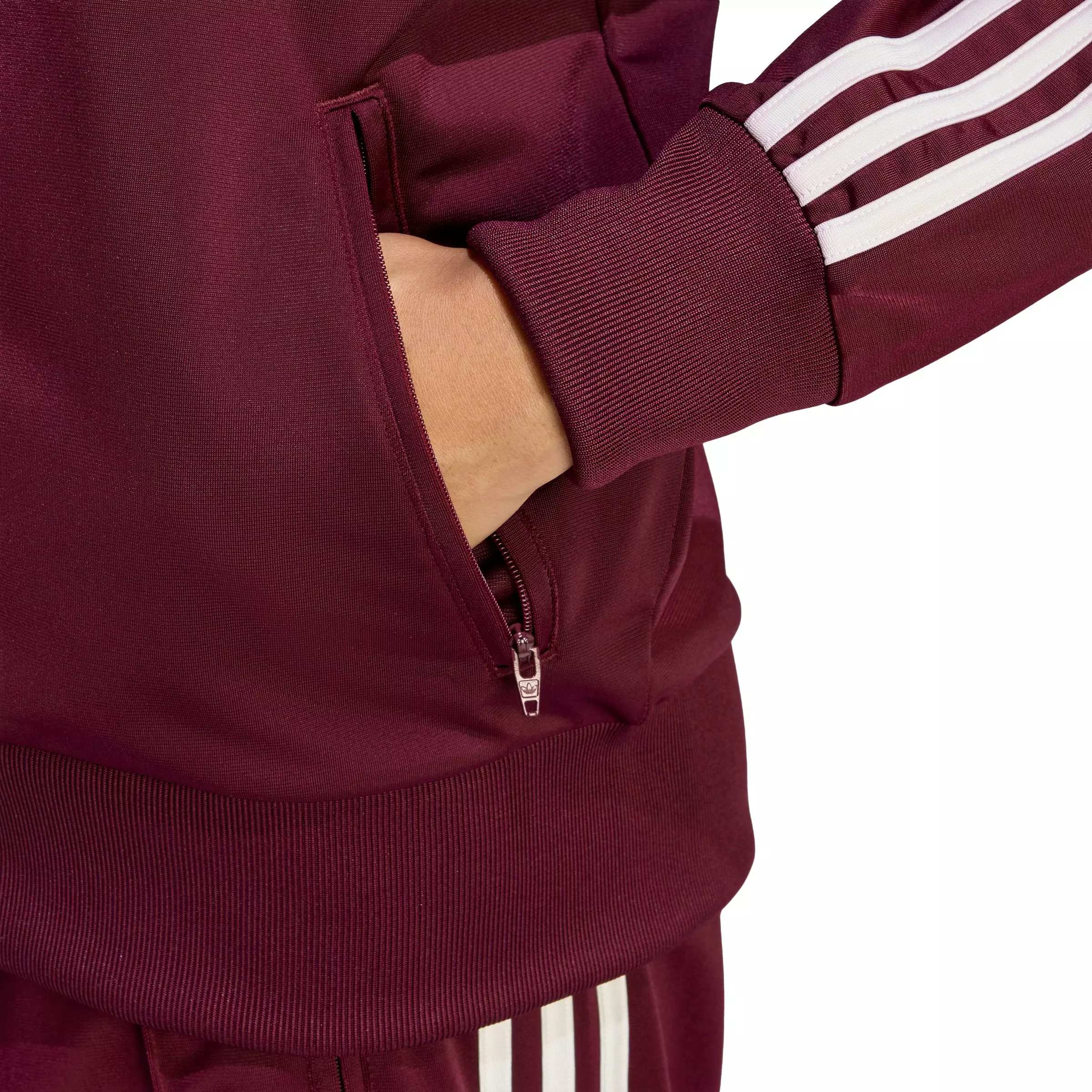adidas Originals Women's Firebird Loose Track Jacket - Maroon - MAROON