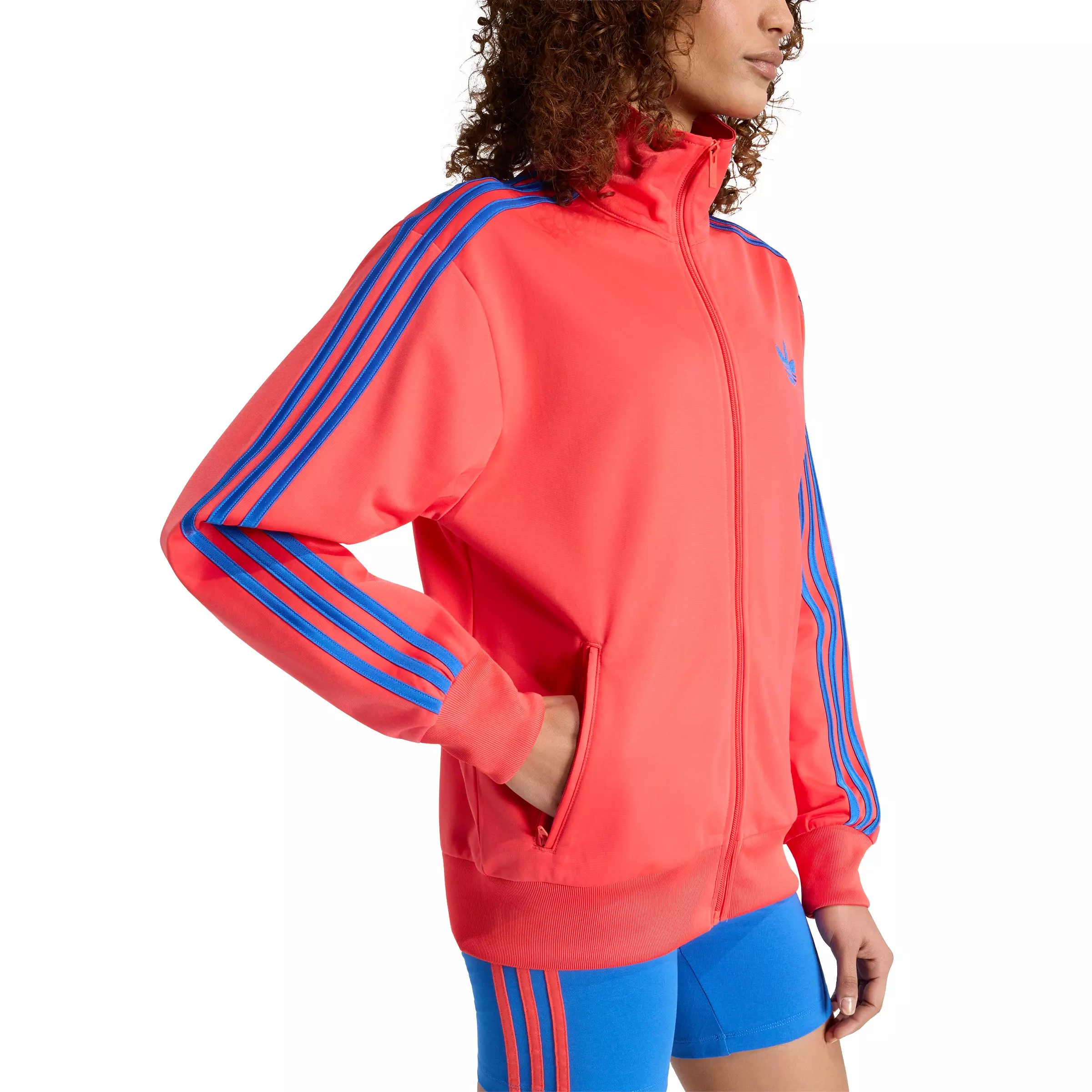 adidas Originals Women's Firebird Loose Track Jacket - Red - RED