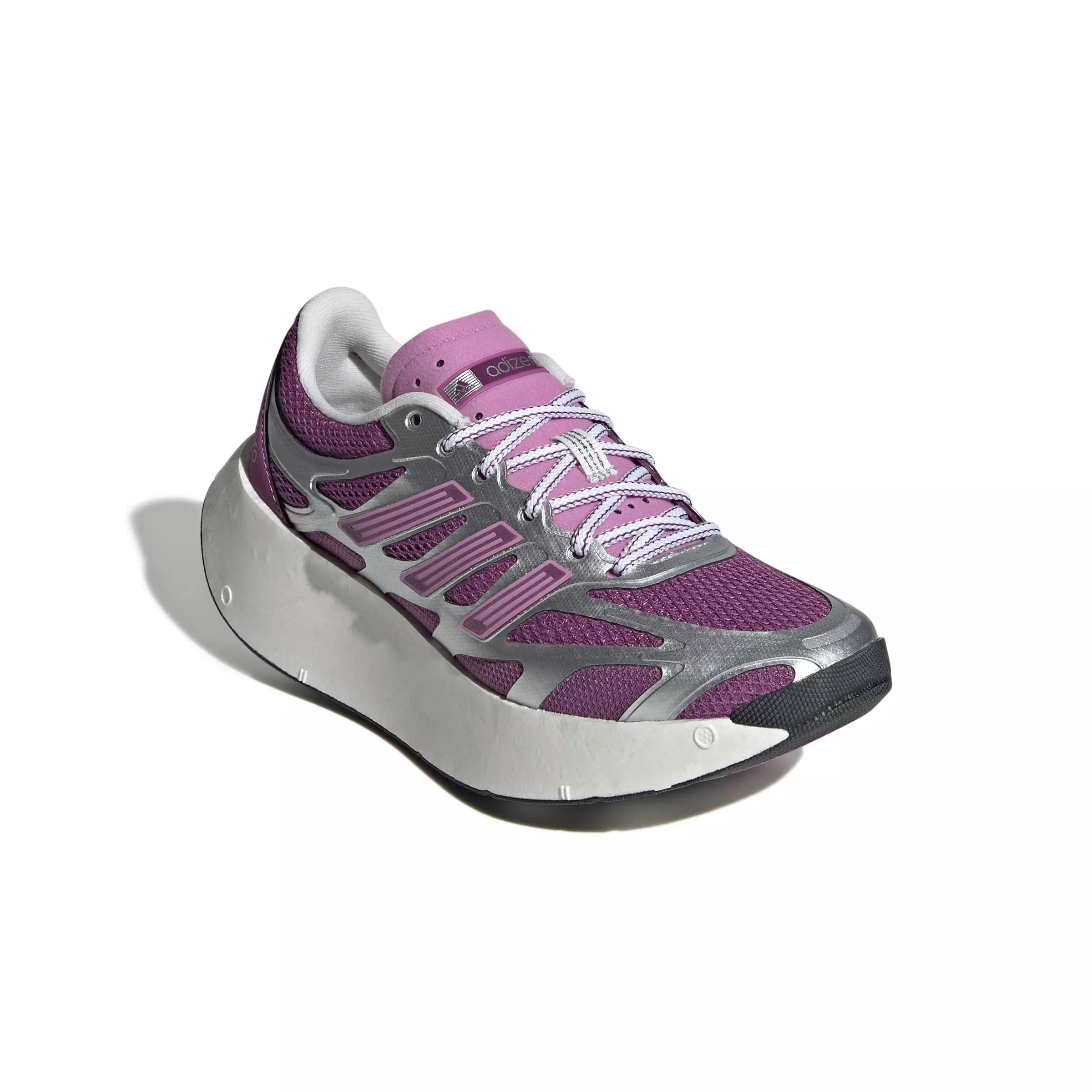 adidas Originals Adizero Aruku "Silver Metallic/Rich Mauve/Preloved Purple" Grade School Boys' Shoe - SILVER/MAUVE/PURPLE