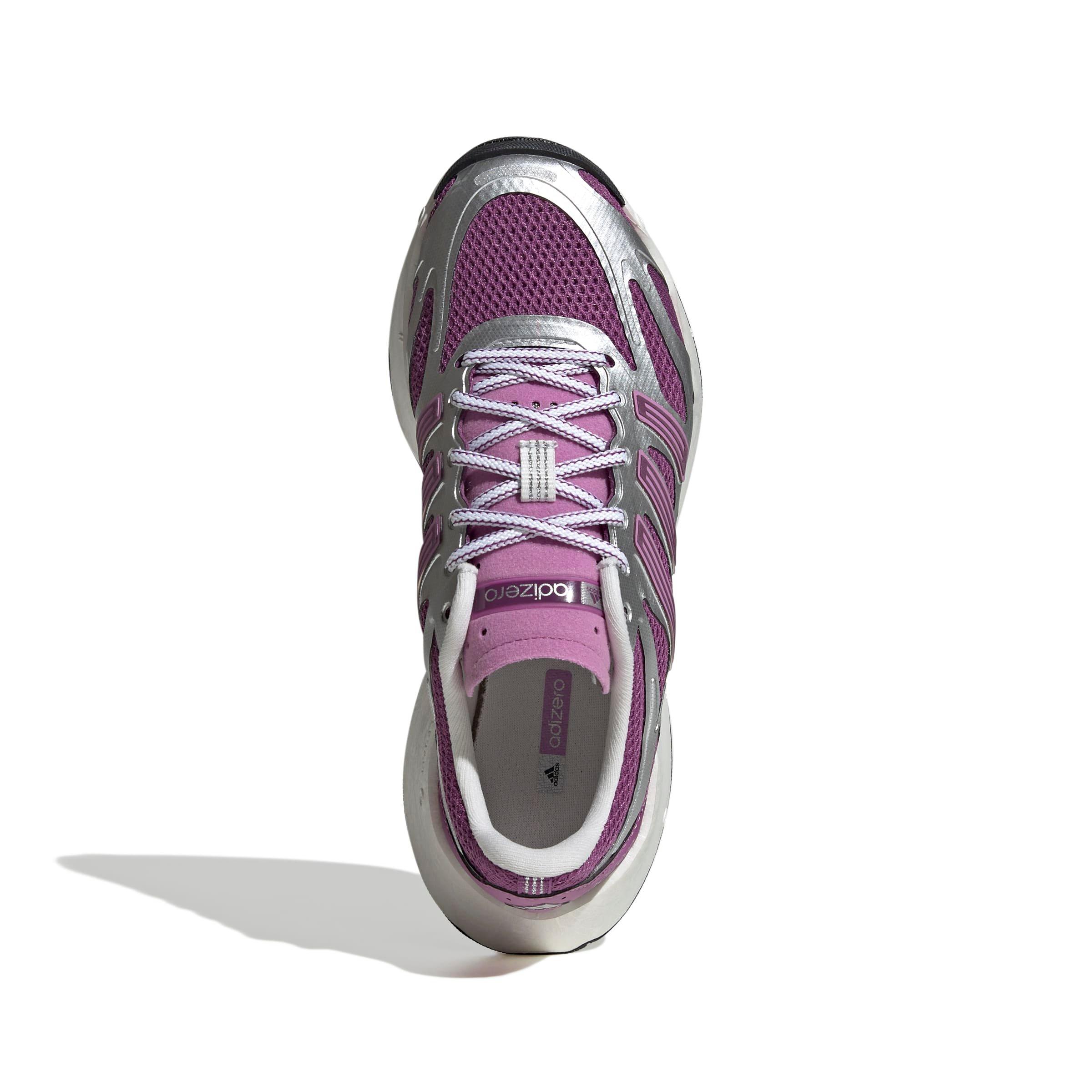 adidas Originals Adizero Aruku Grade School Boys' "Silver Metallic/Rich Mauve/Preloved Purple" Shoe