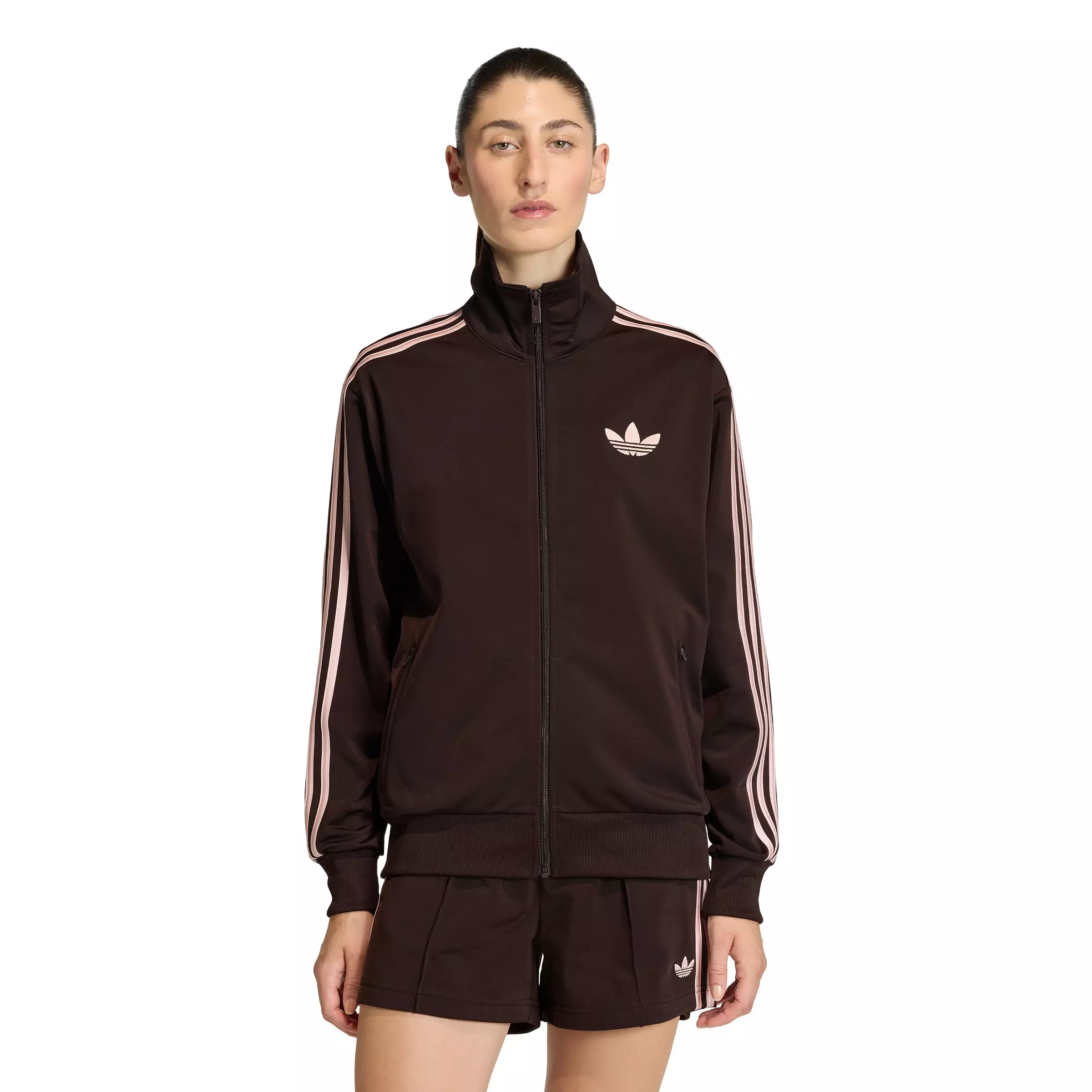 adidas Originals Women's Firebird Loose Track Jacket - Brown - BROWN