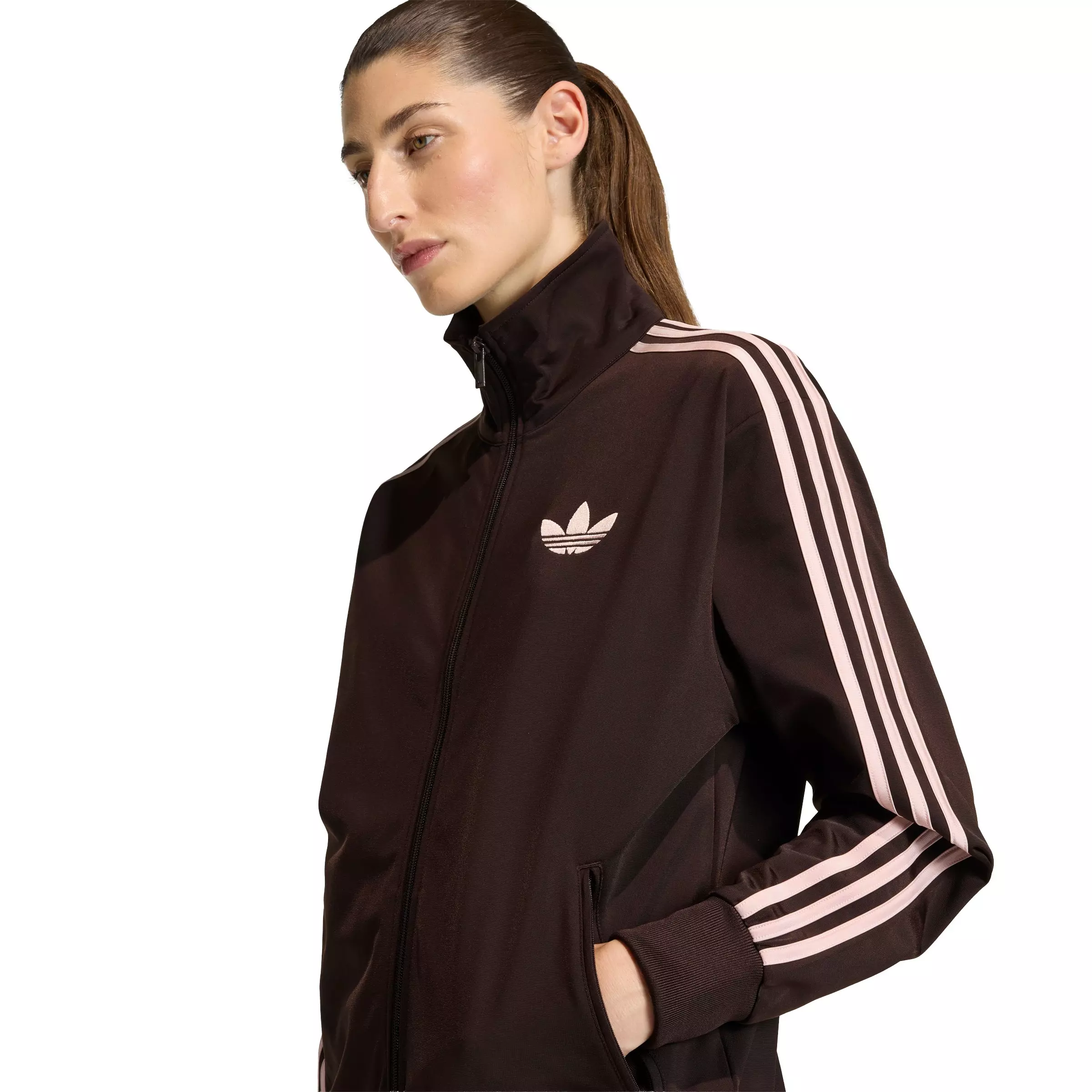 adidas Originals Women's Firebird Loose Track Jacket - Brown - BROWN