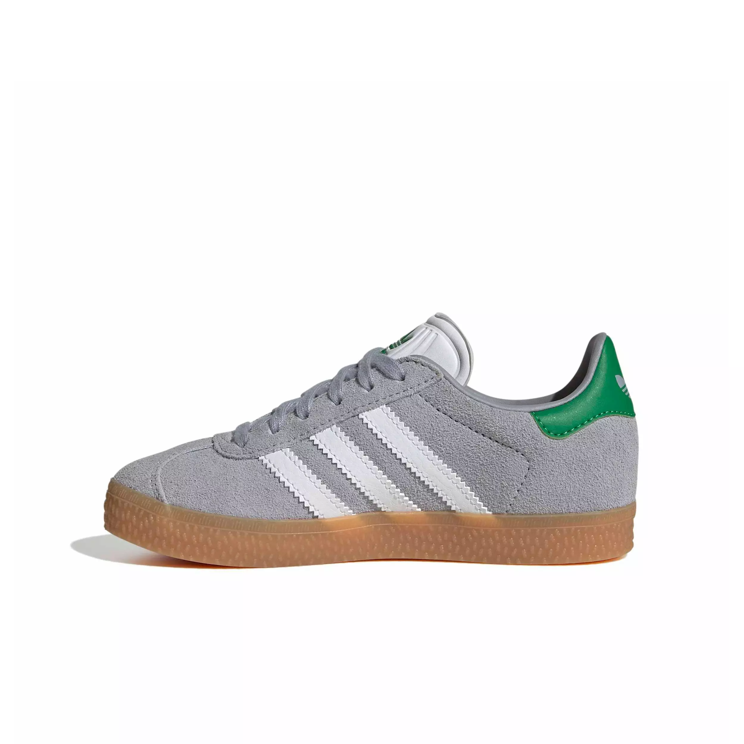 adidas Originals Gazelle "Halo Silver/Ftwr White/Green" Preschool Girls' Shoe - SILVER/WHITE/GREEN